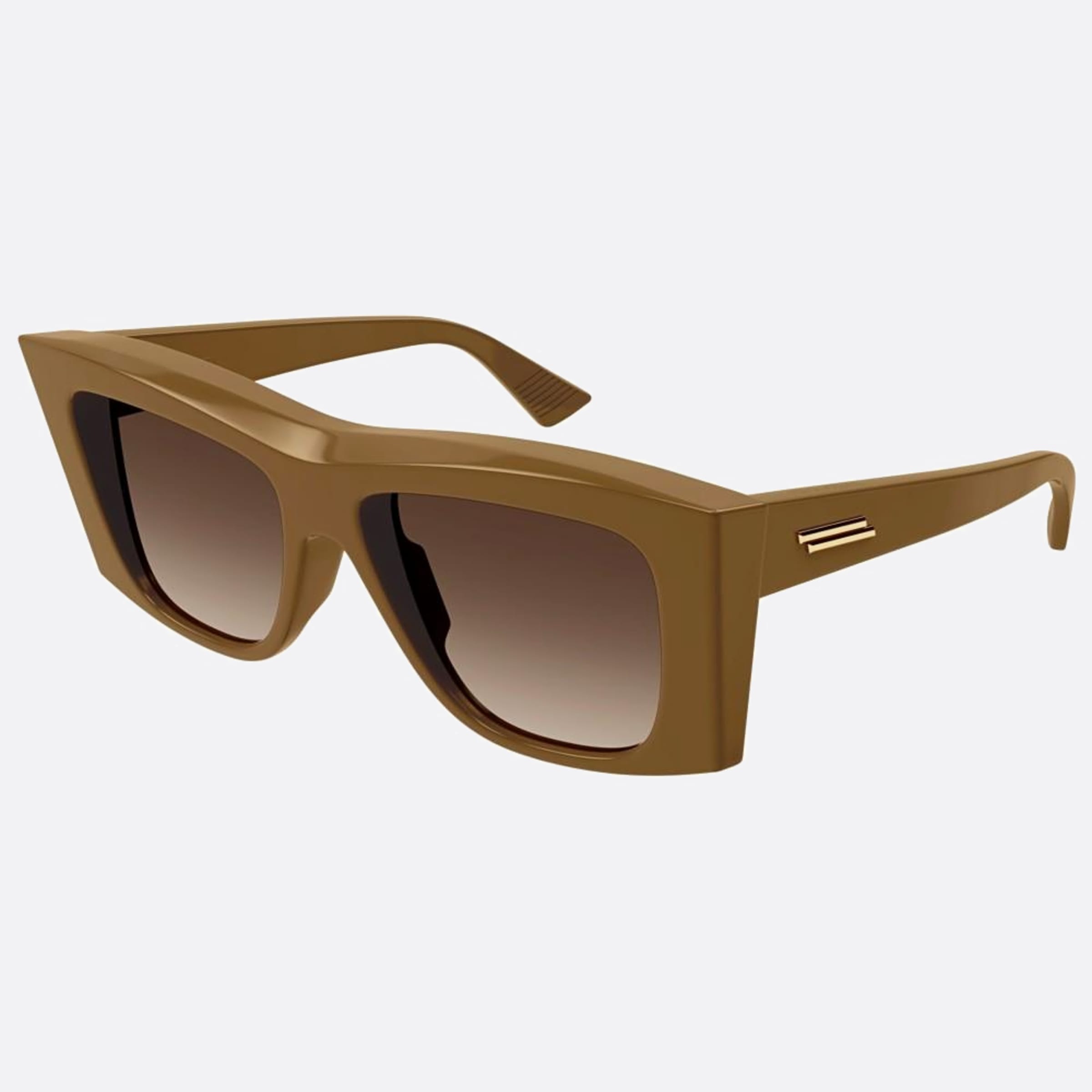 Bottega 54mm Veneta Brown Squared Woman Sunglasses - Side View