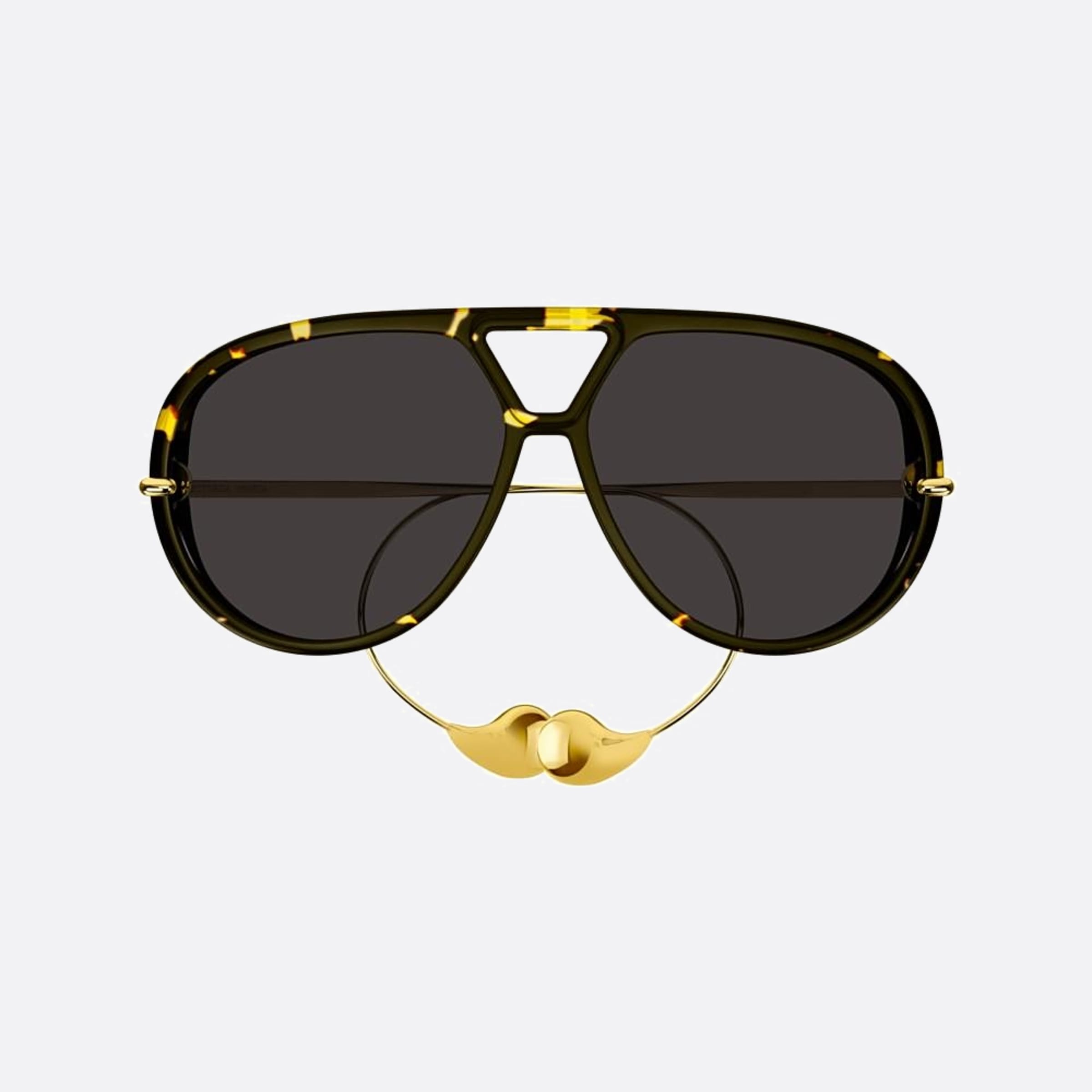 Bottega 63mm Veneta Havana Pilot Woman Sunglasses - Main View