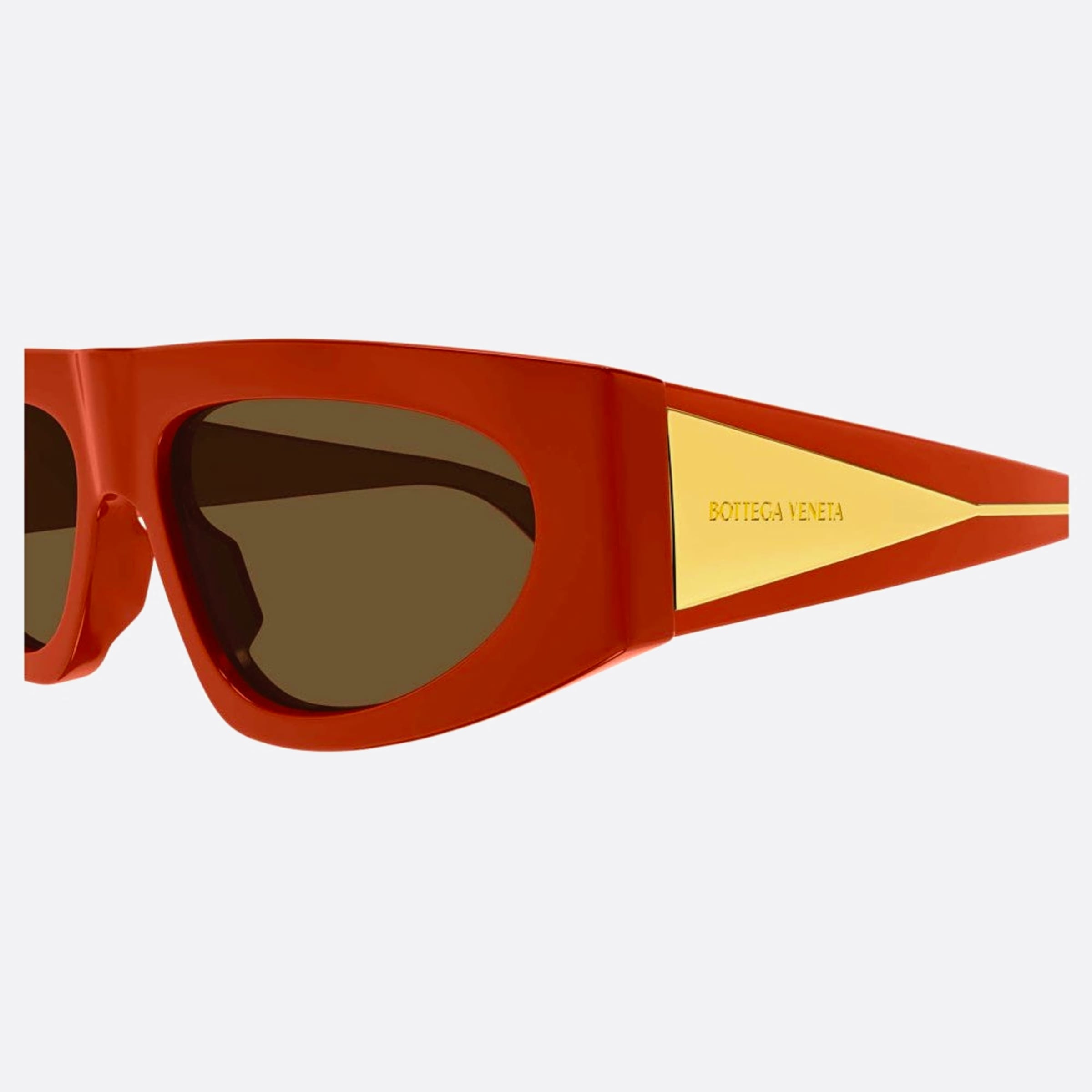 Bottega 57mm Veneta Orange Geometric Woman Sunglasses - Detail View