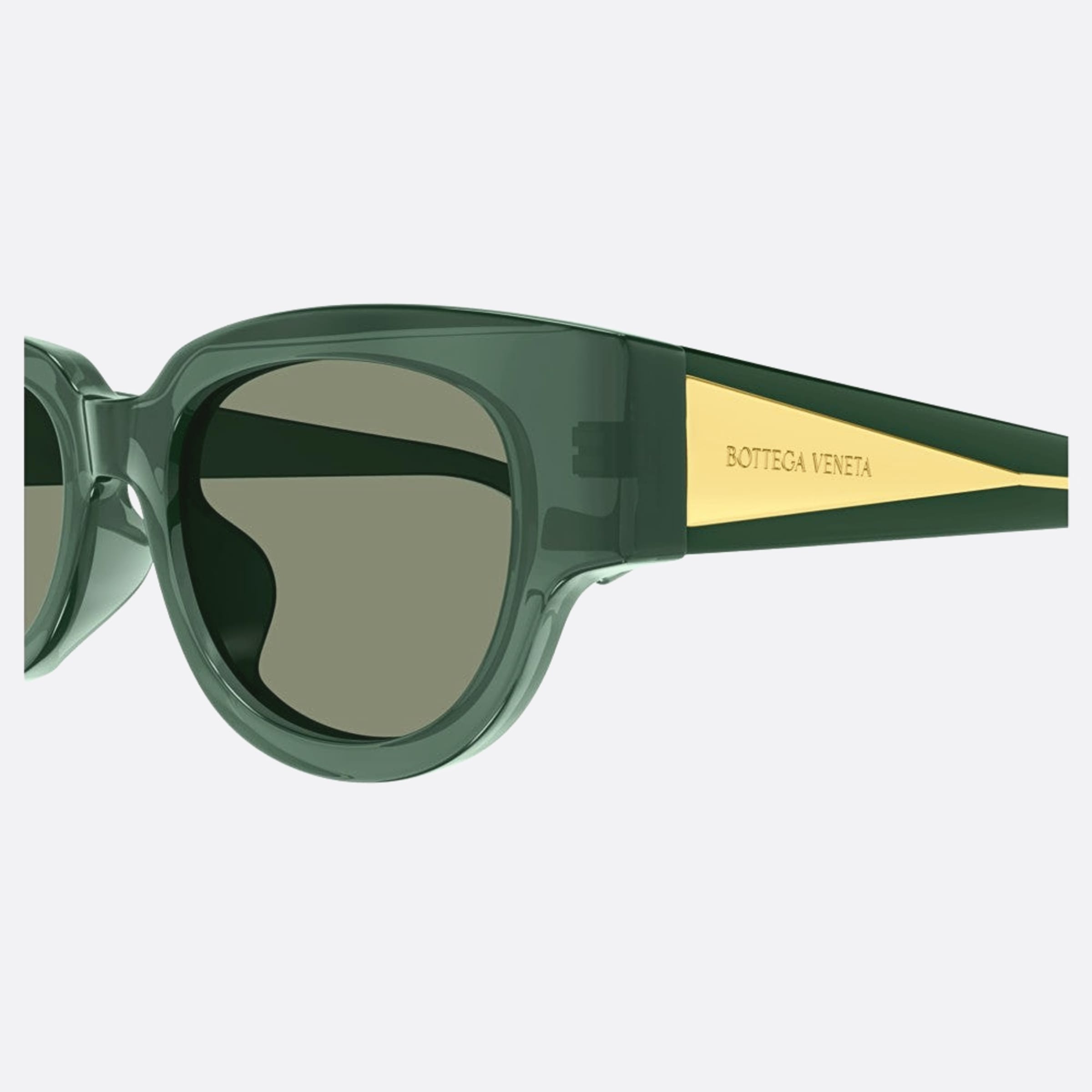 Bottega 52mm Veneta Bv1278sa Green Squared Woman Sunglasses - Detail View
