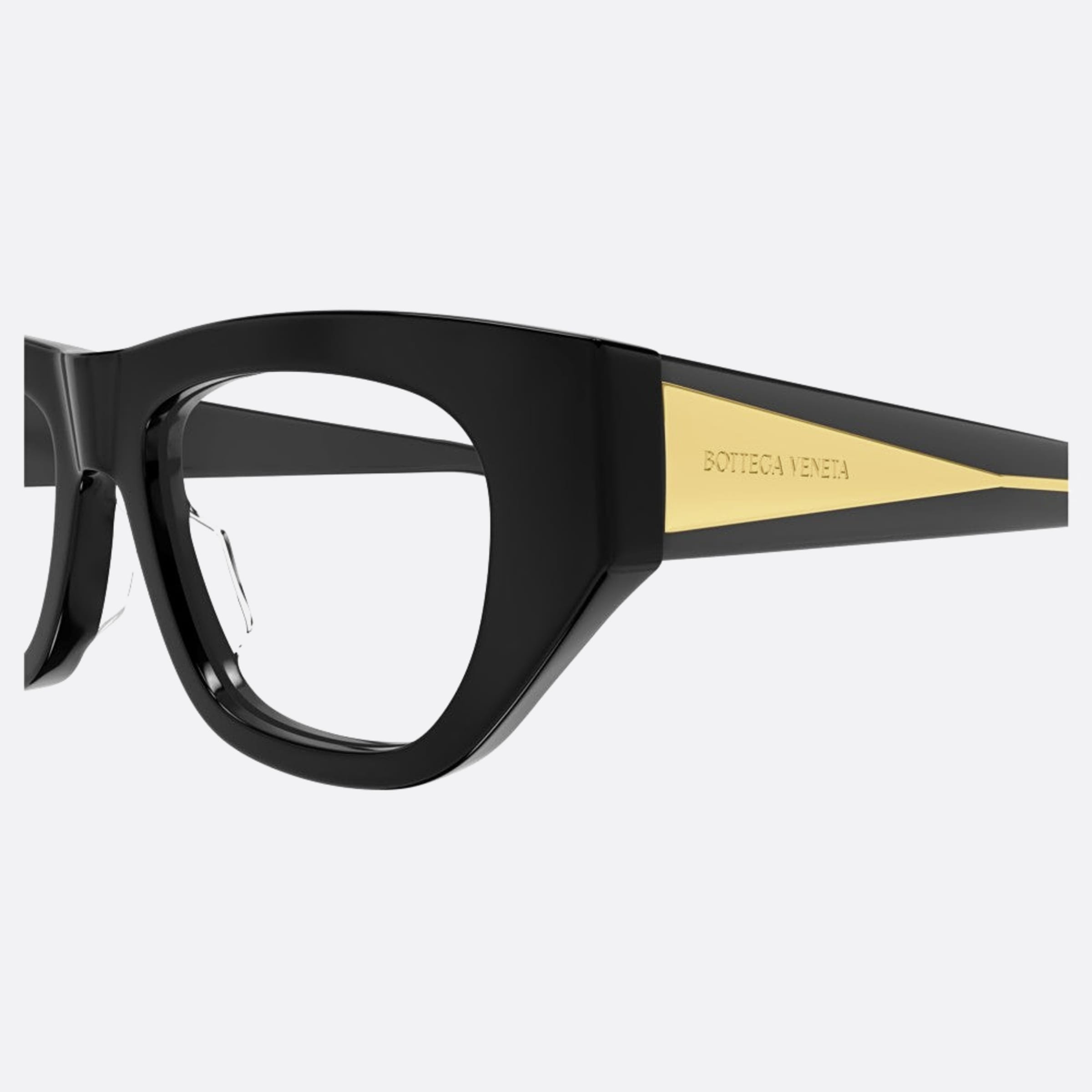 Bottega 51mm Veneta Black Squared Woman Eyeglasses - Detail View