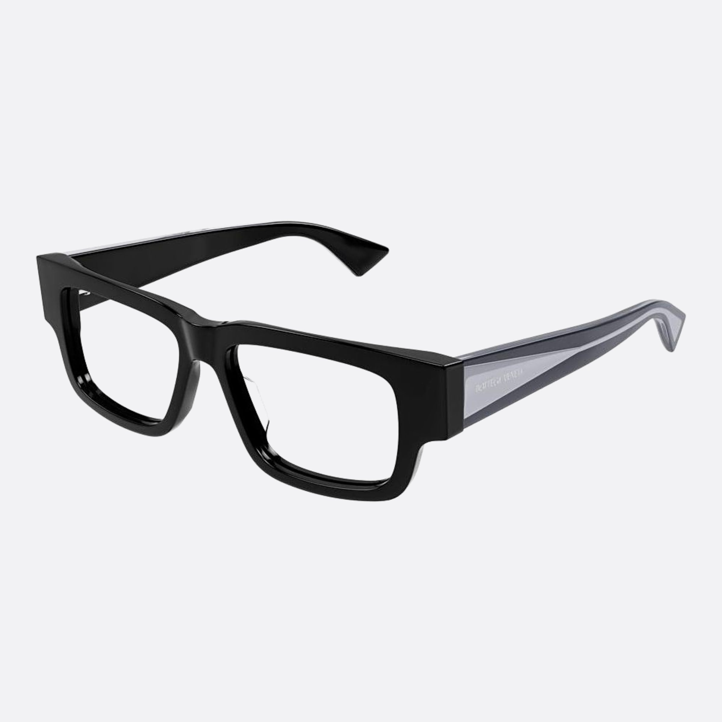 Bottega 51mm Veneta Black Rectangle Woman Eyeglasses - Side View