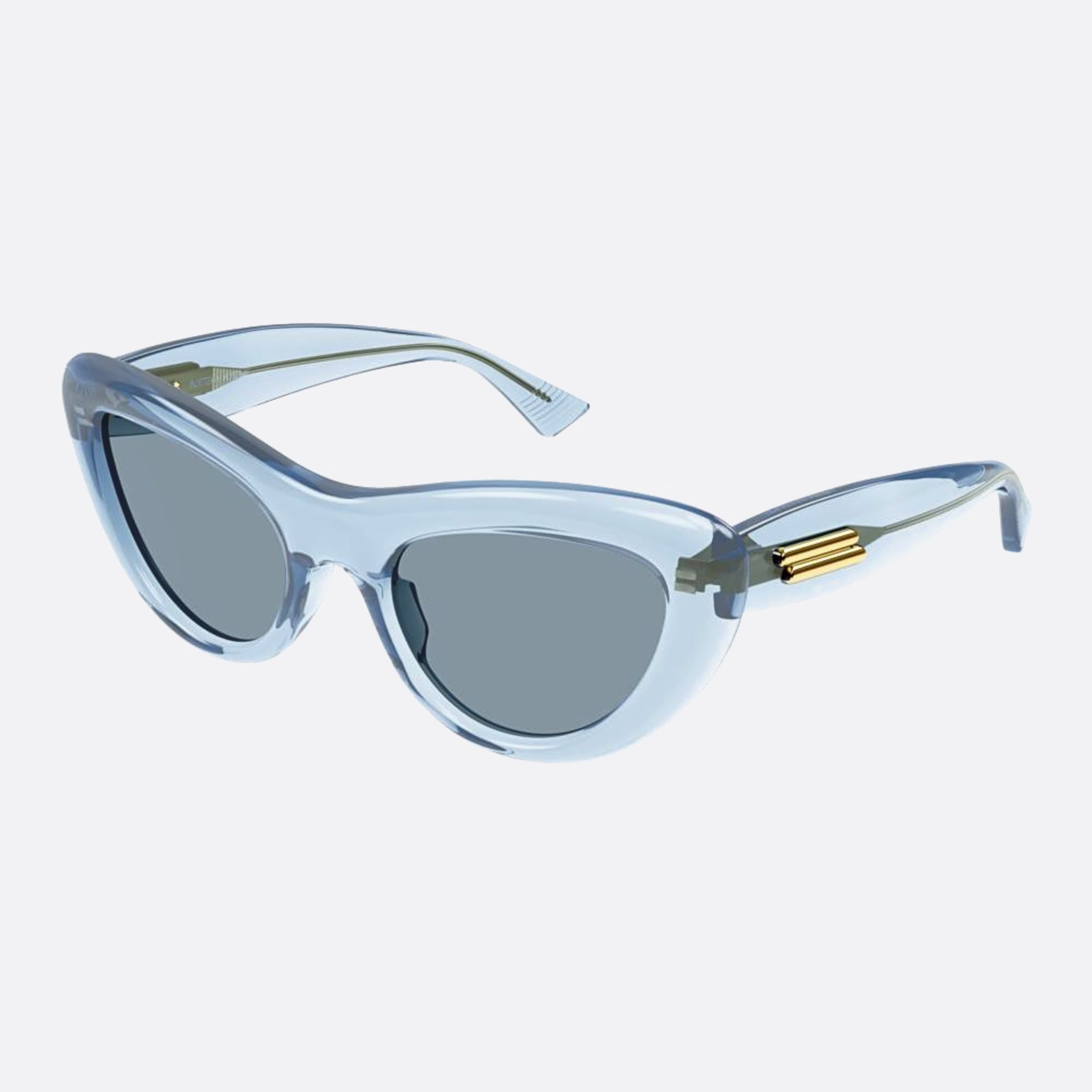 Bottega 53mm Veneta Lbb Blue Cat Eye Woman Sunglasses - Side View