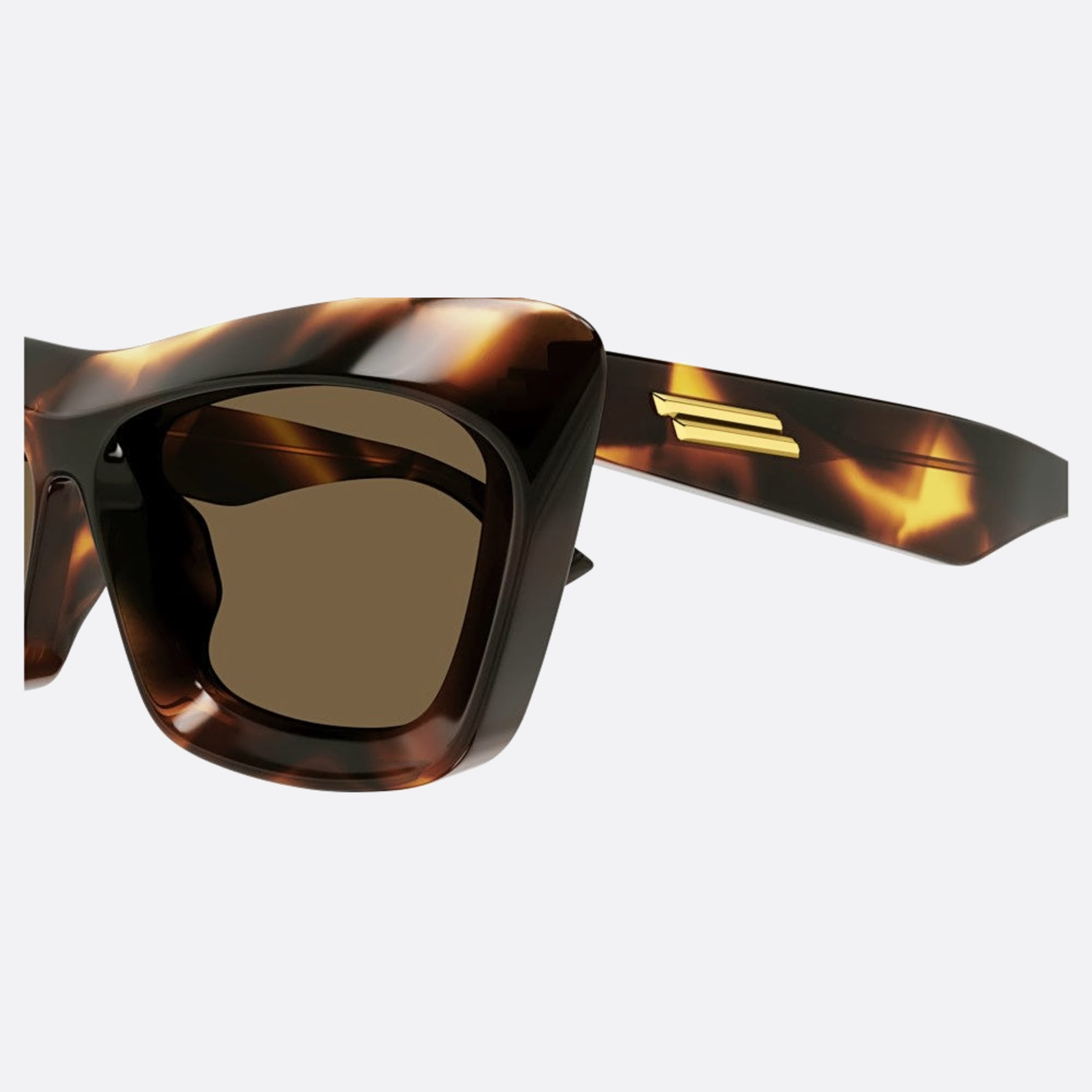 Bottega 53mm Veneta Havana Squared Woman Sunglasses - Detail View