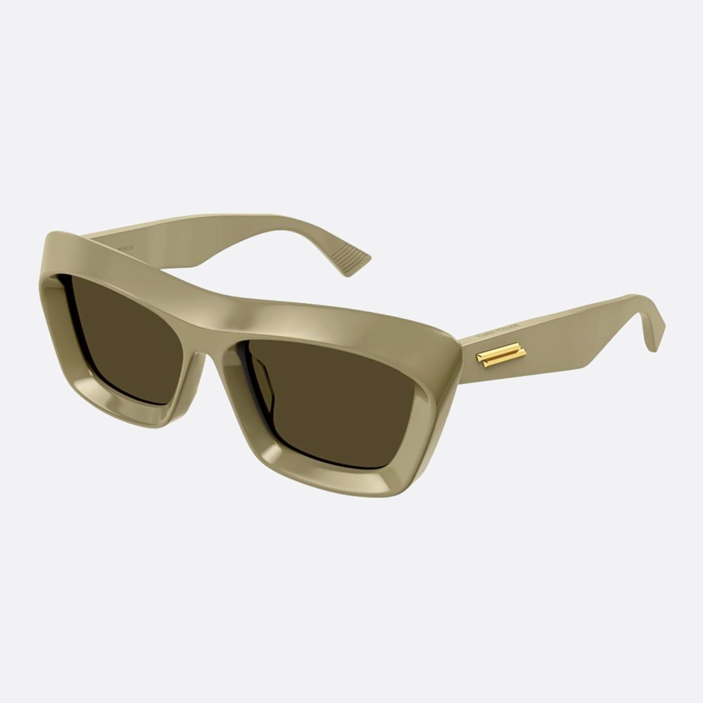 Bottega 53mm Veneta Brown Squared Woman Sunglasses - Side View
