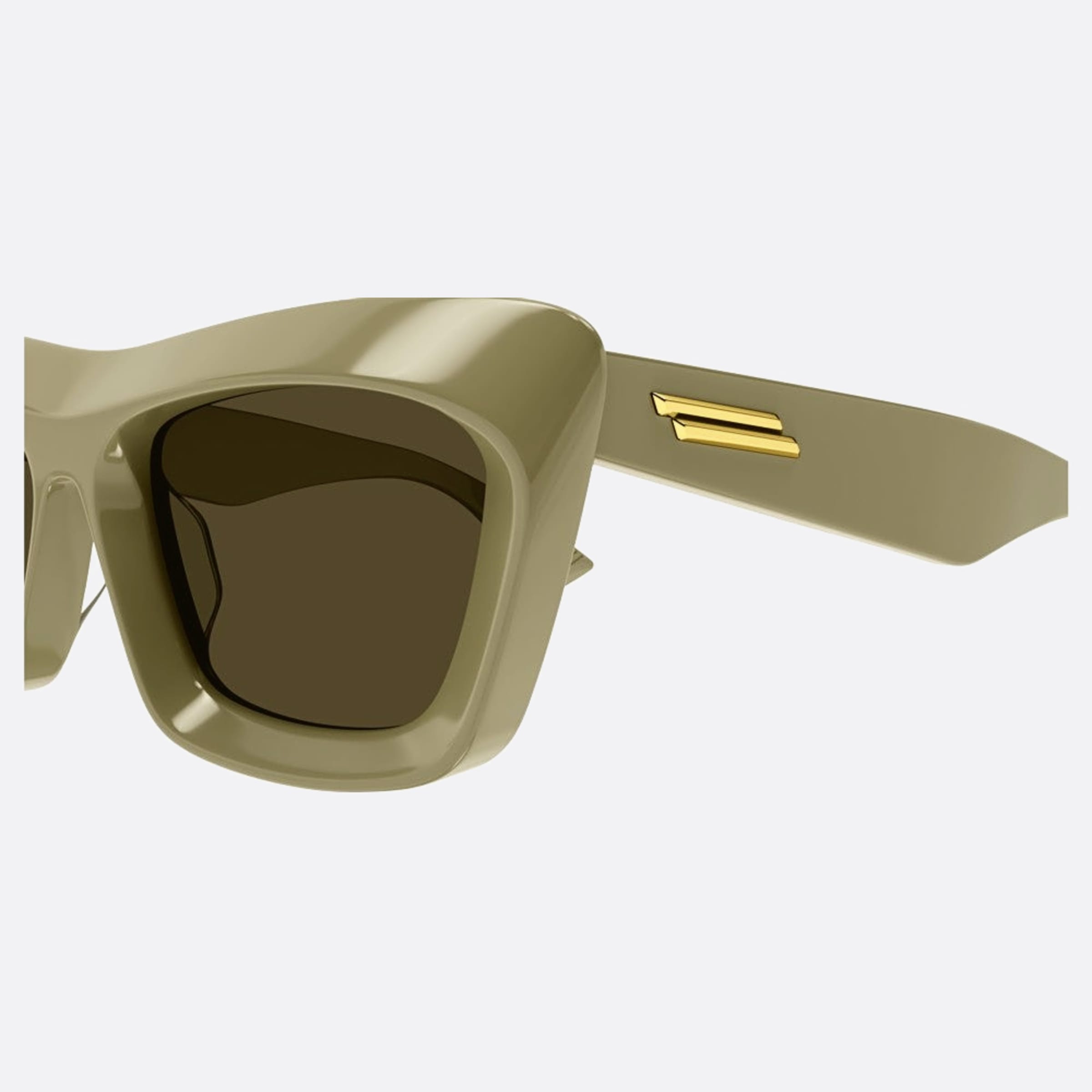 Bottega 53mm Veneta Brown Squared Woman Sunglasses - Detail View