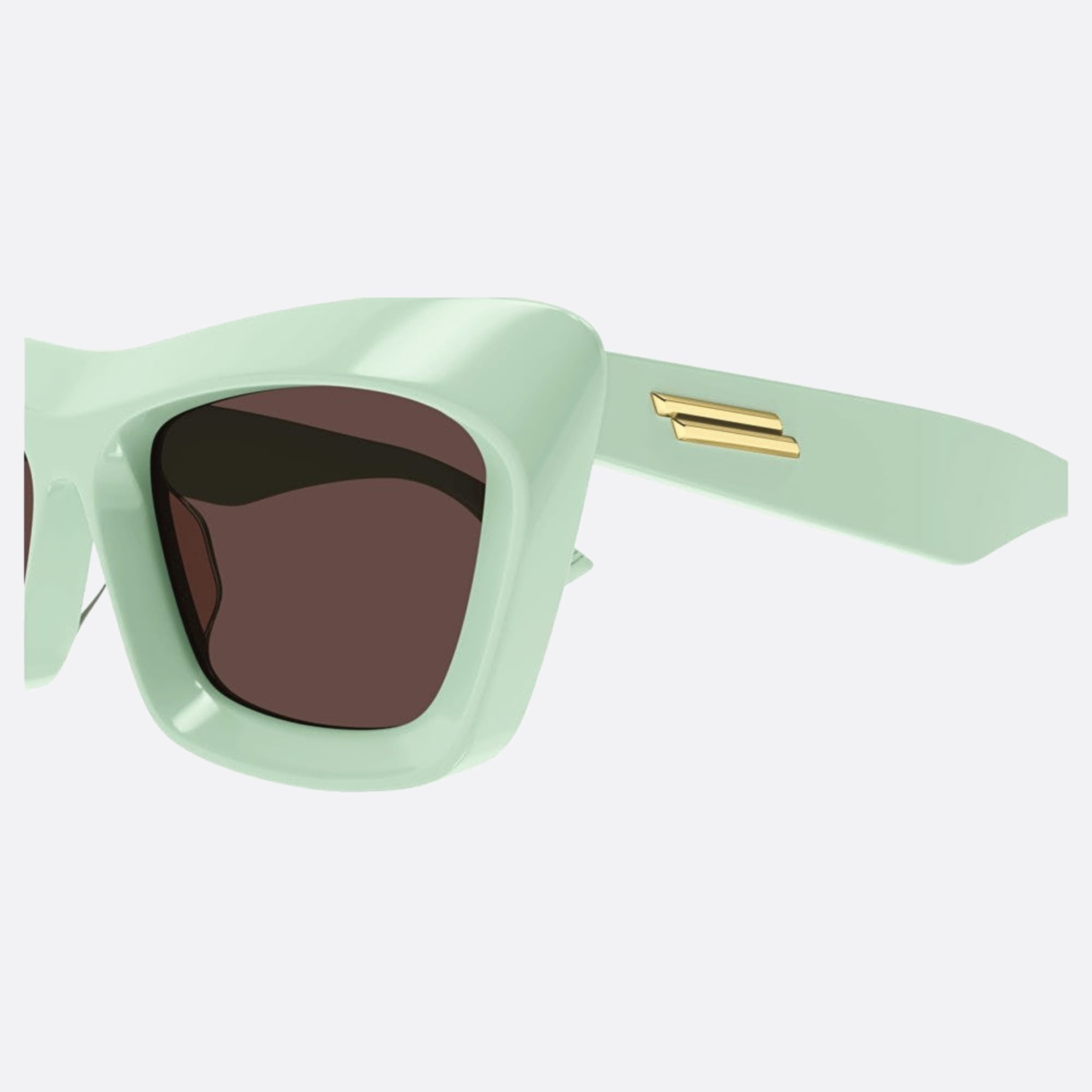 Bottega 53mm Veneta Grb Green Squared Woman Sunglasses - Detail View