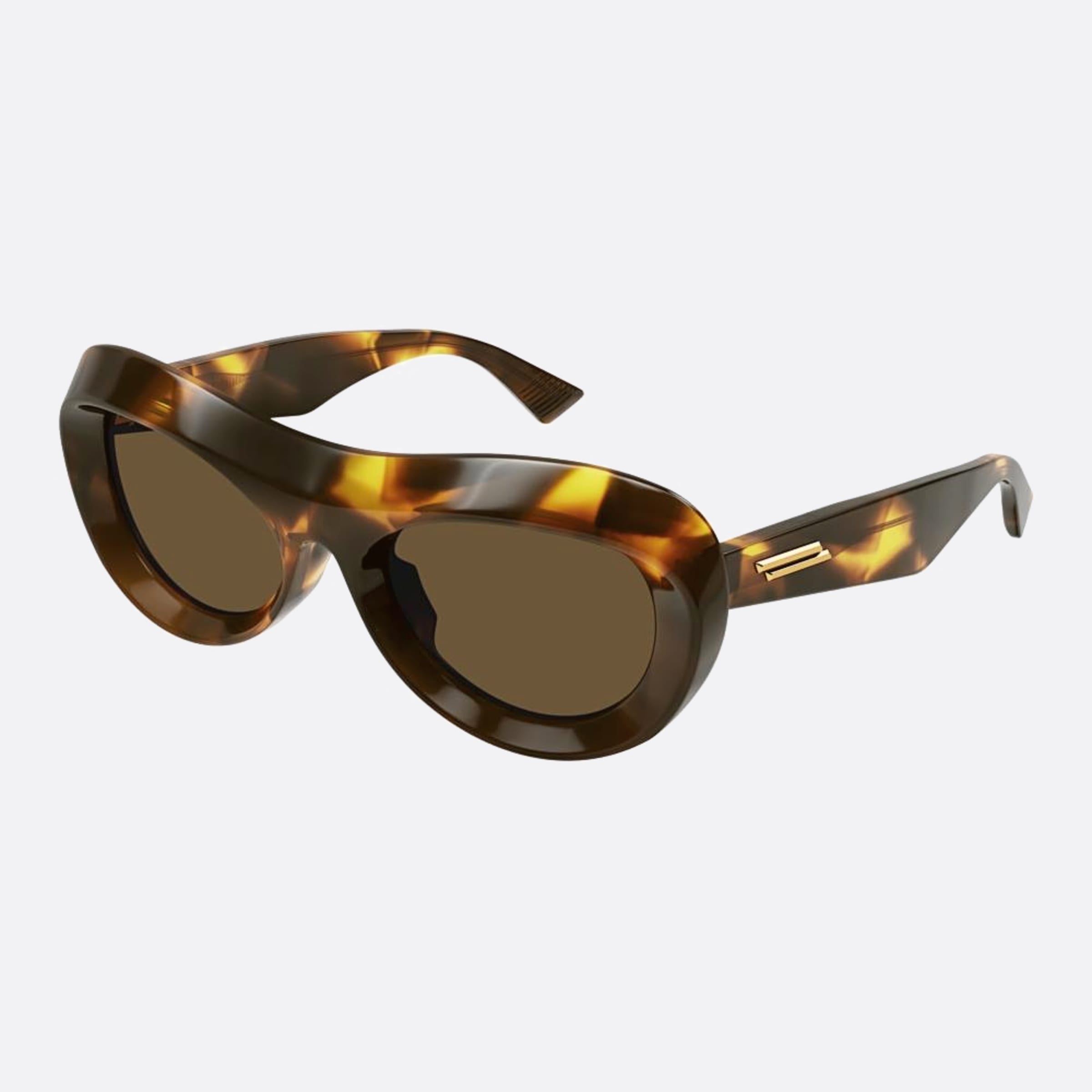 Bottega 54mm Veneta Havana Geometric Woman Sunglasses - Side View