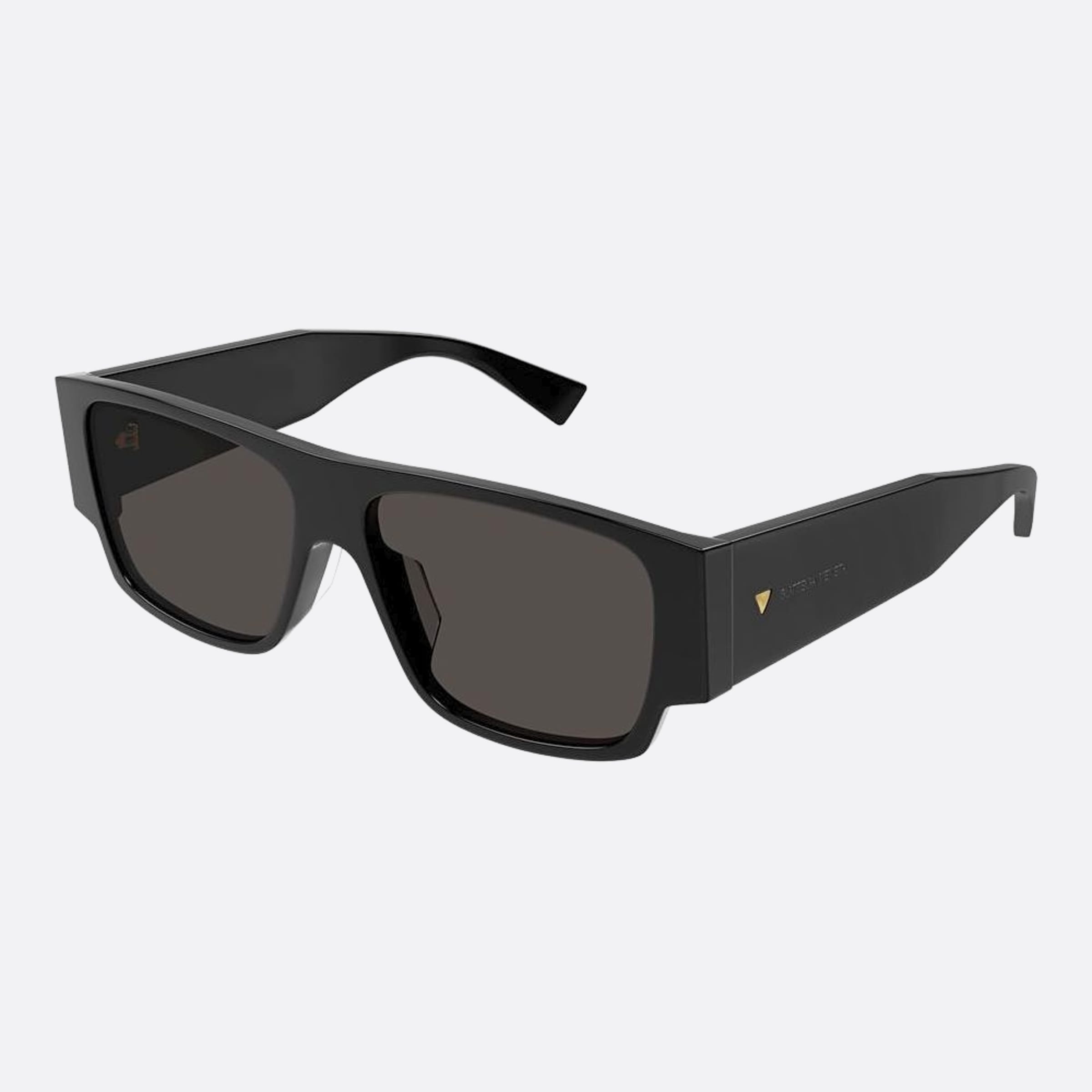Bottega 57mm Veneta Black Squared Man Sunglasses - Side View