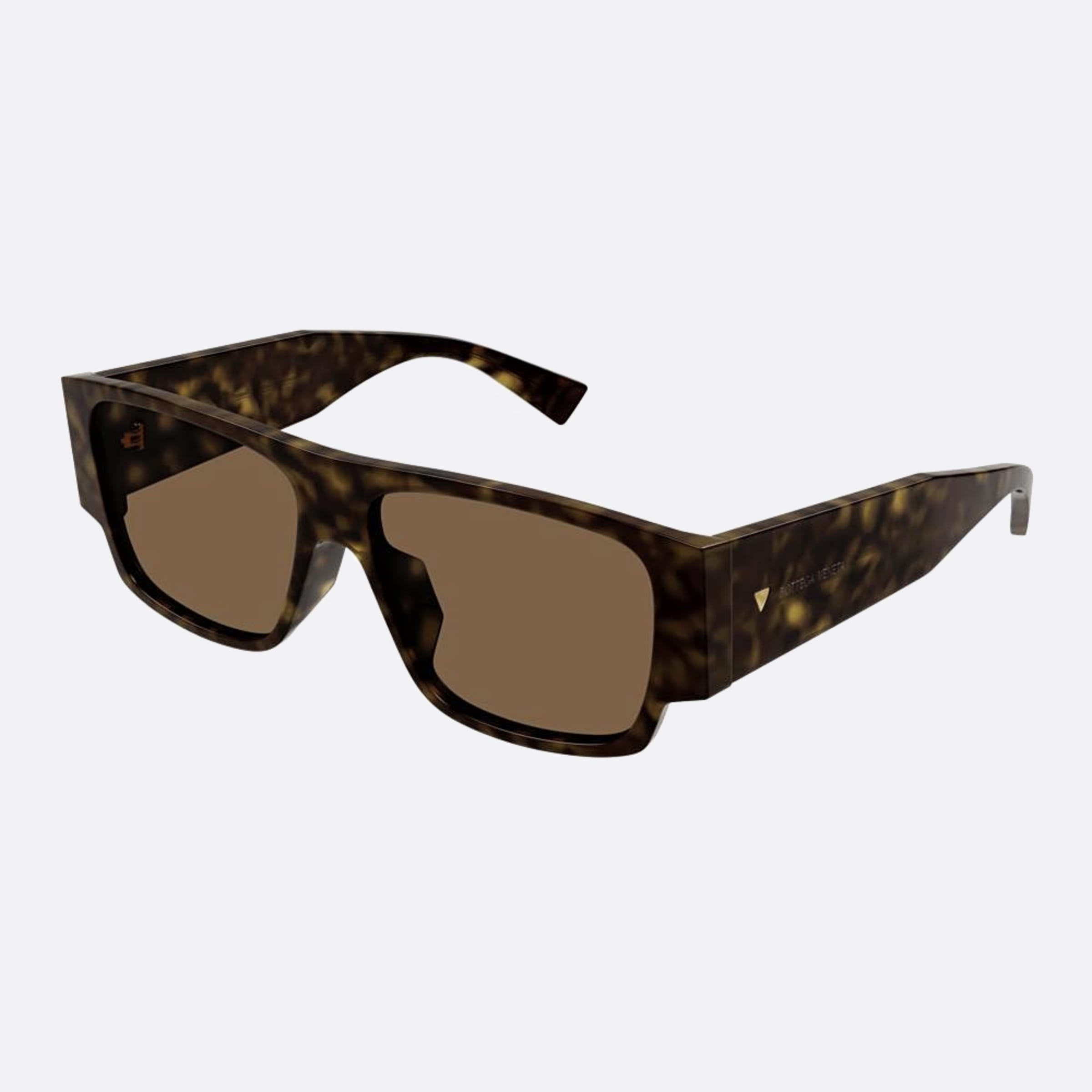 Bottega 57mm Veneta Havana Squared Man Sunglasses - Side View