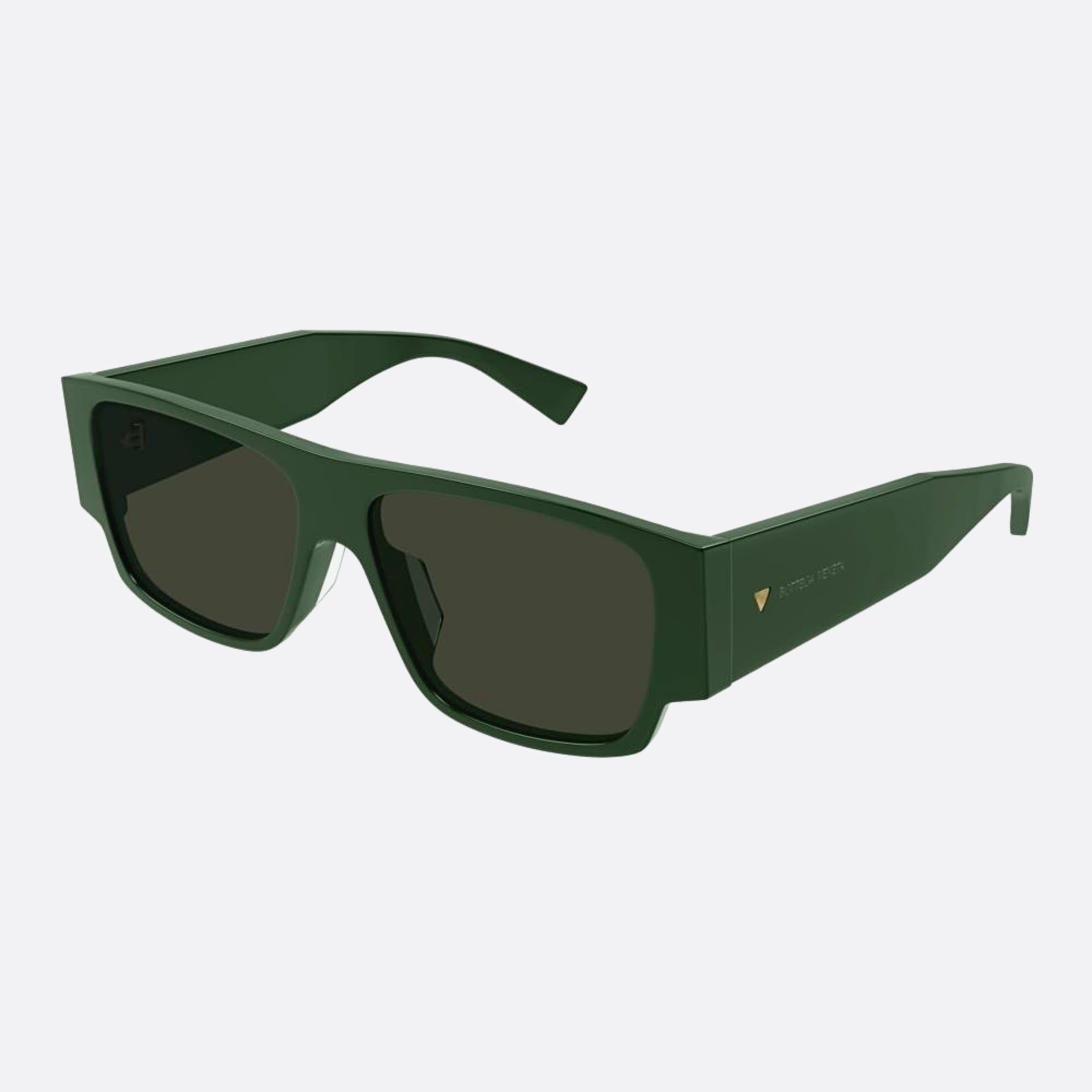 Bottega 57mm Veneta Green Squared Man Sunglasses - Side View
