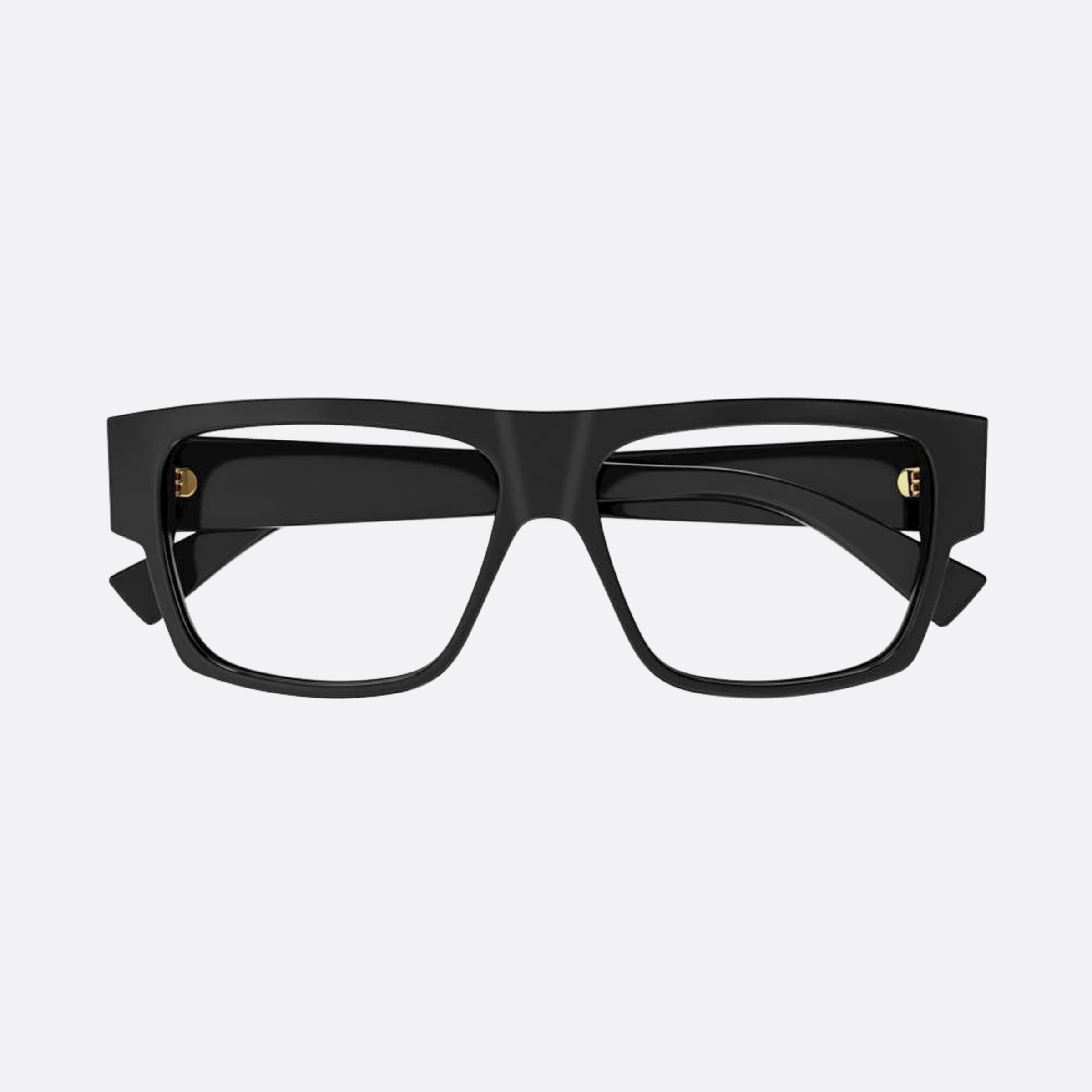 Bottega 56mm Veneta Black Squared Man Eyeglasses - Main View