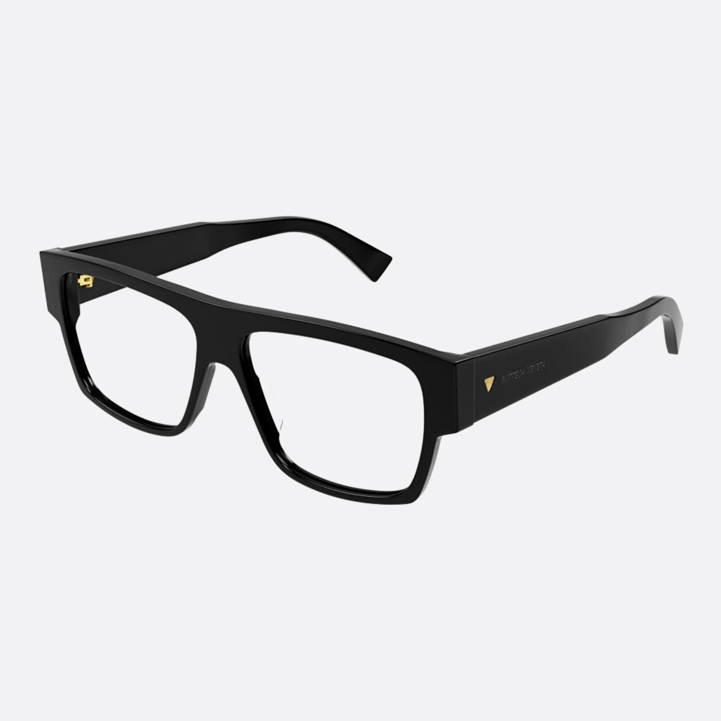 Bottega 56mm Veneta Black Squared Man Eyeglasses - Side View