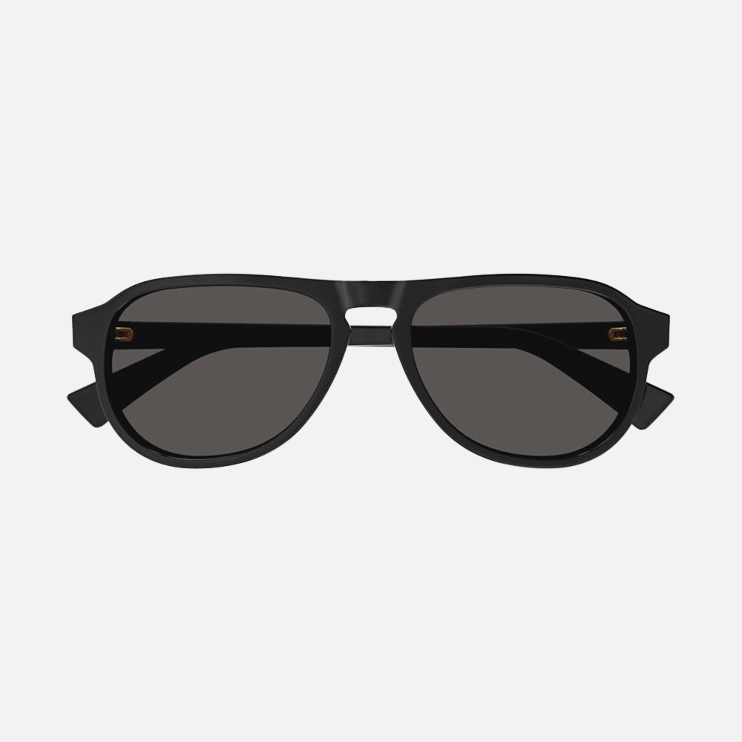 Bottega 55mm Veneta Black Oval Man Sunglasses - Main View