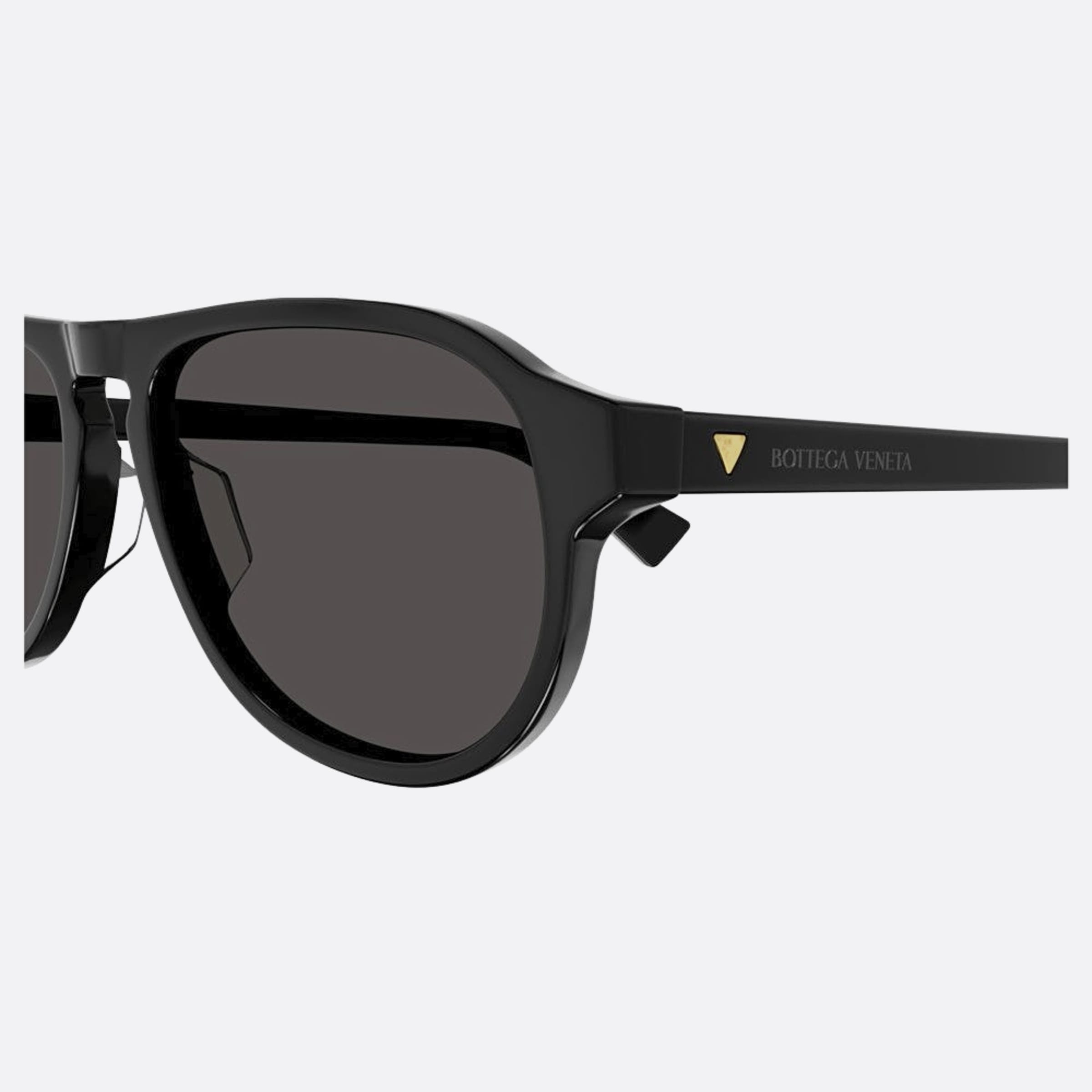Bottega 55mm Veneta Black Oval Man Sunglasses - Detail View