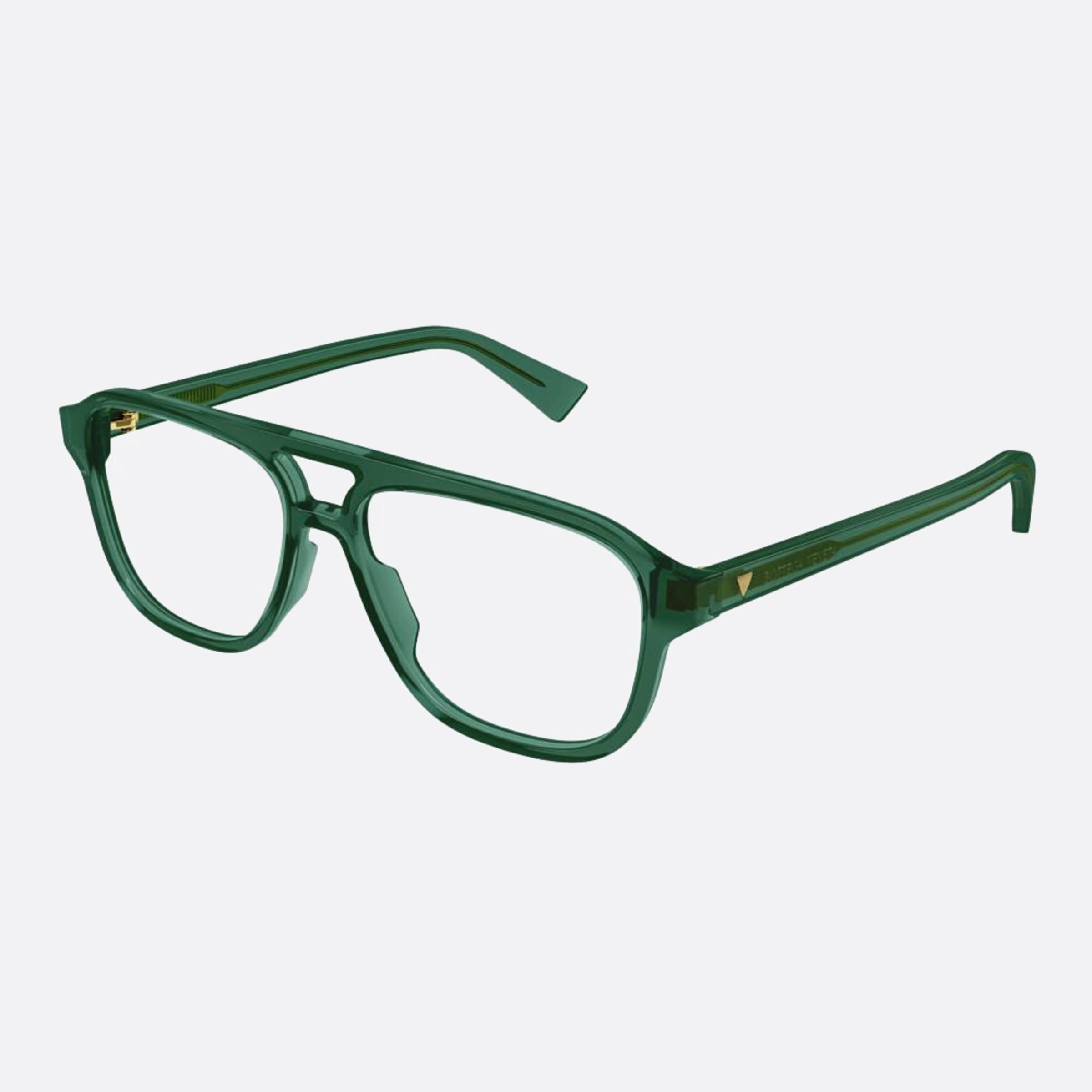 Bottega 56mm Veneta Green Pilot Man Eyeglasses - Side View