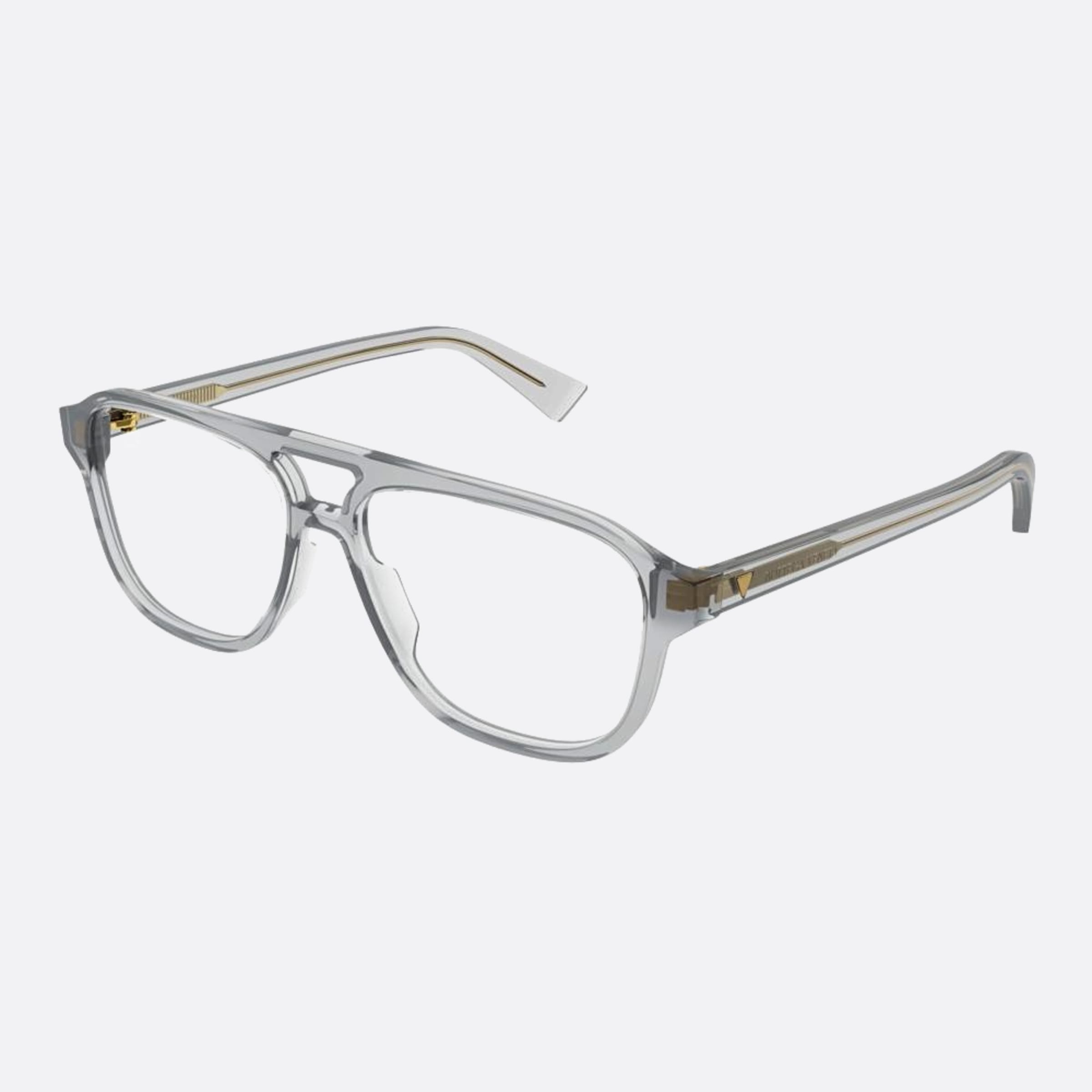 Bottega 56mm Veneta Grey Pilot Man Eyeglasses - Side View
