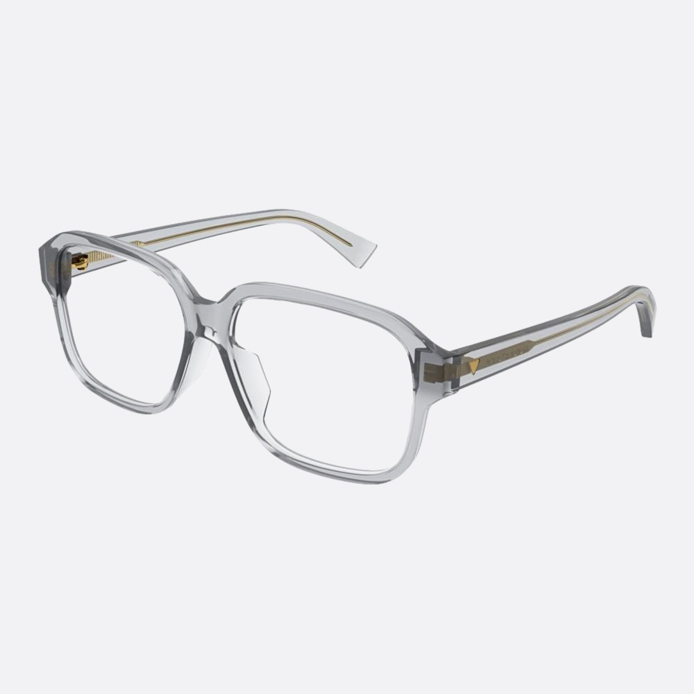 Bottega 57mm Veneta Grey Geometric Woman Eyeglasses - Side View