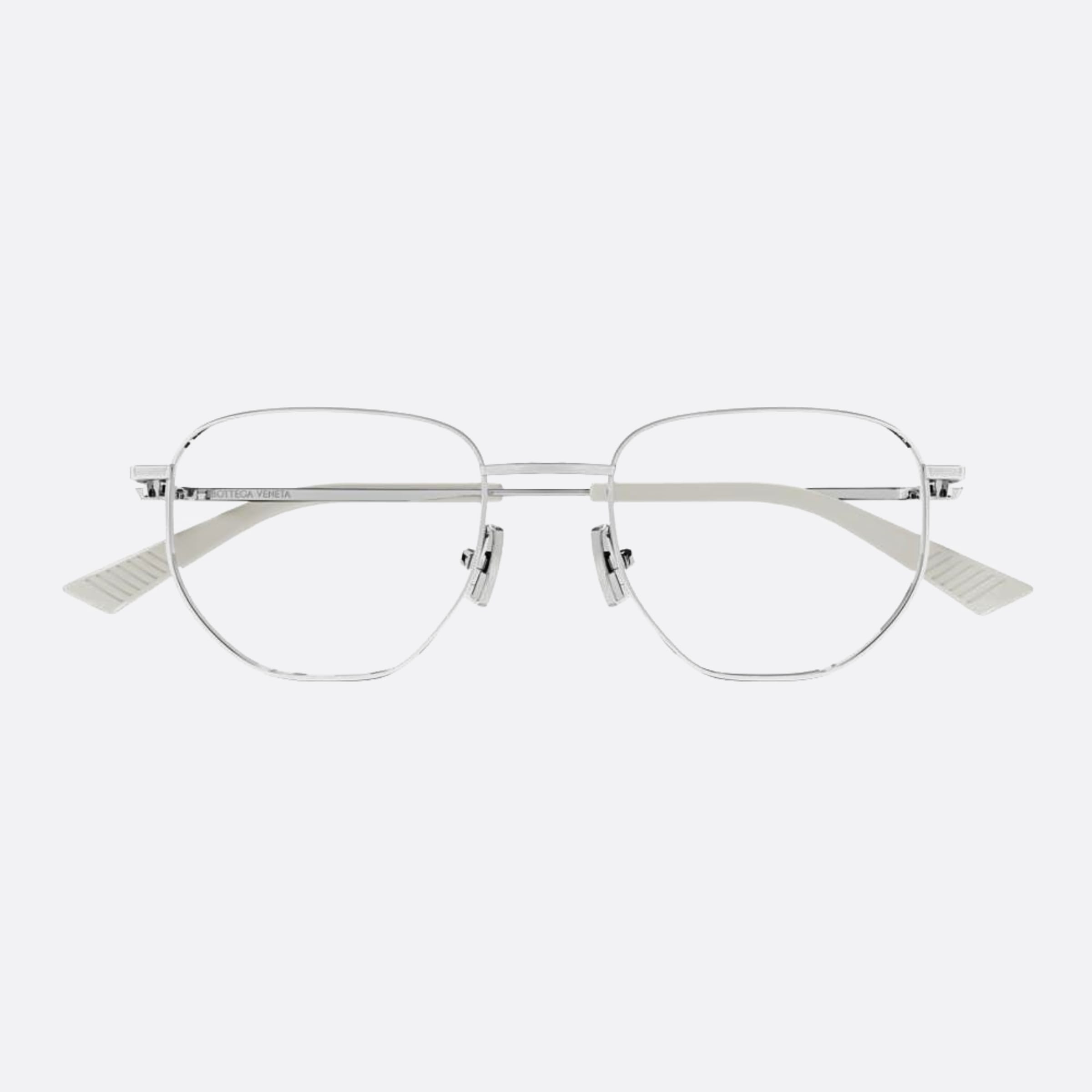 Bottega 50mm Veneta Silver Pantos Unisex Eyeglasses - Main View