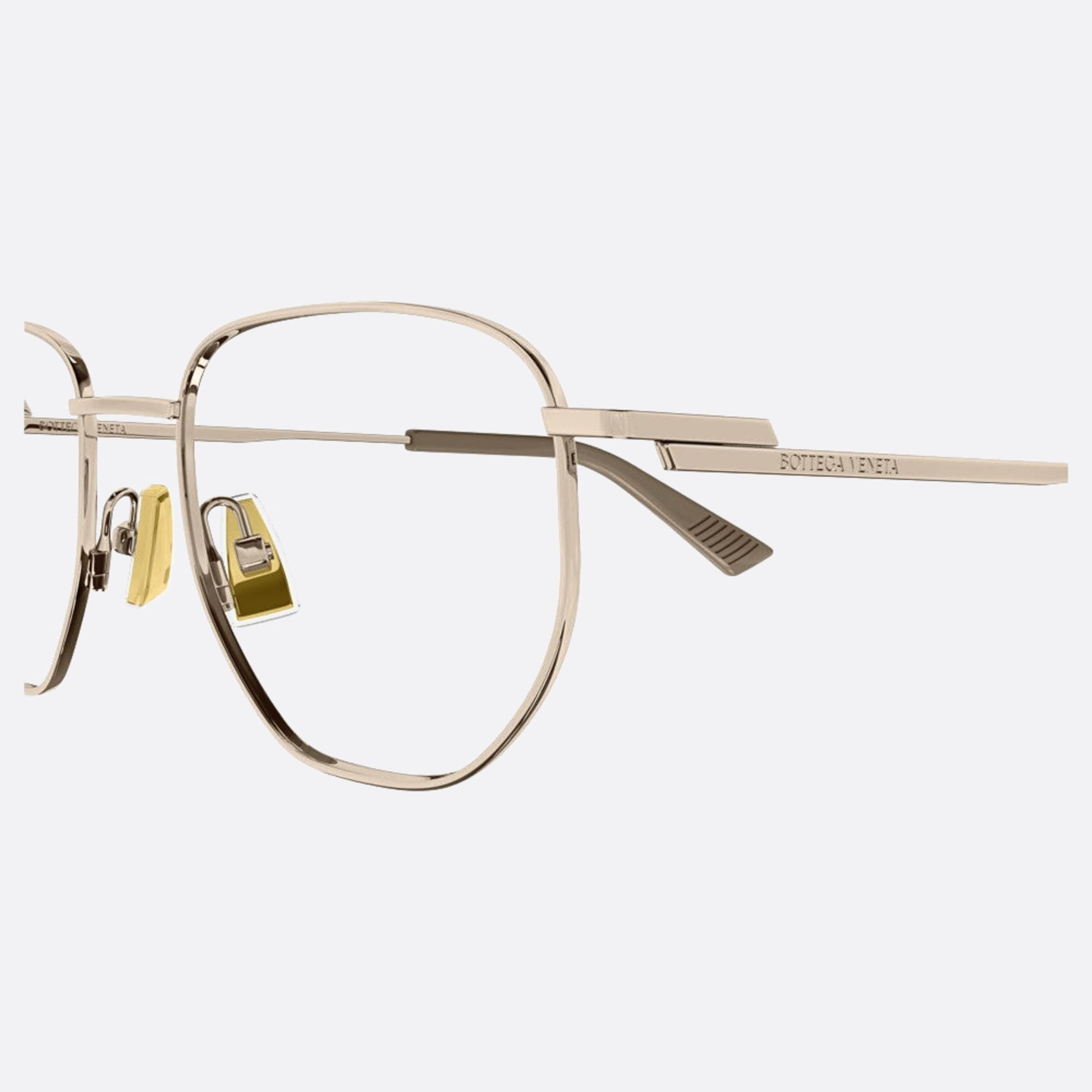 Bottega 50mm Veneta Rose Gold Pantos Unisex Eyeglasses - Detail View