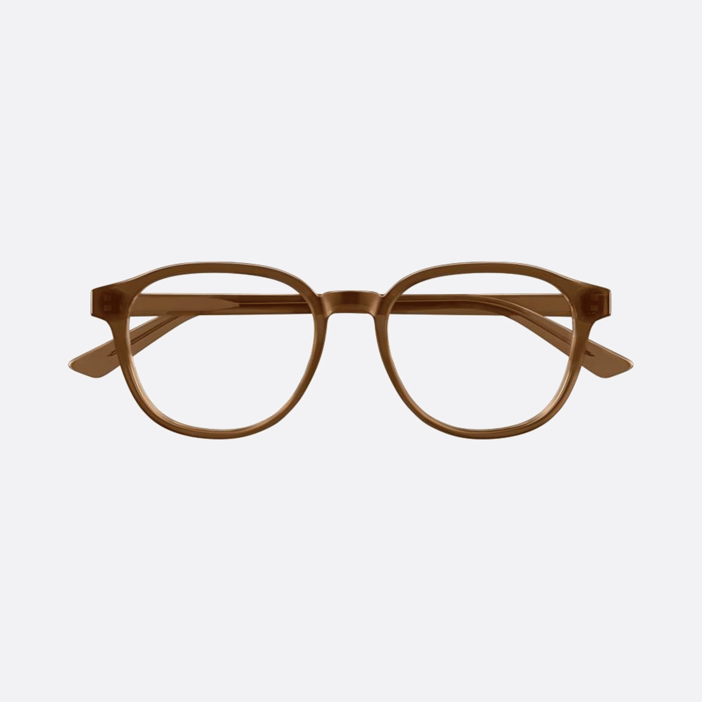 Bottega 52mm Veneta Brown Round Man Eyeglasses - Main View