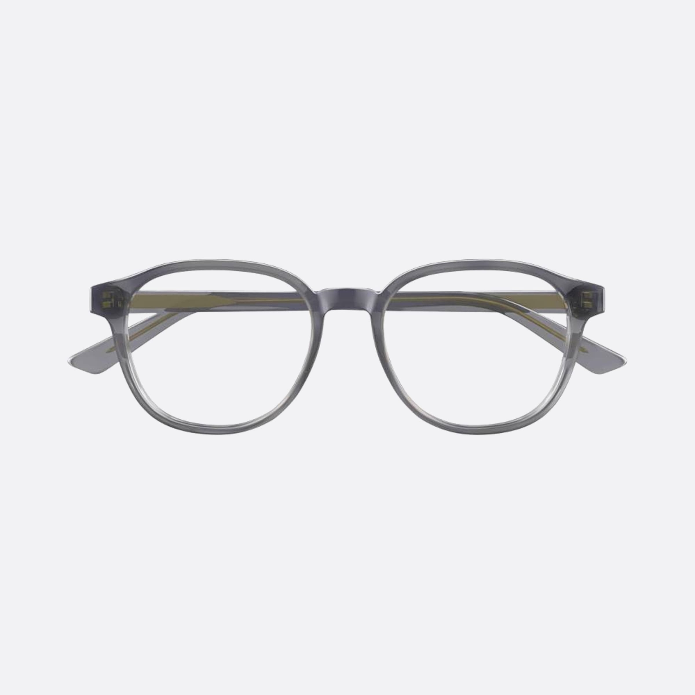 Bottega 52mm Veneta Grey Round Man Eyeglasses - Main View