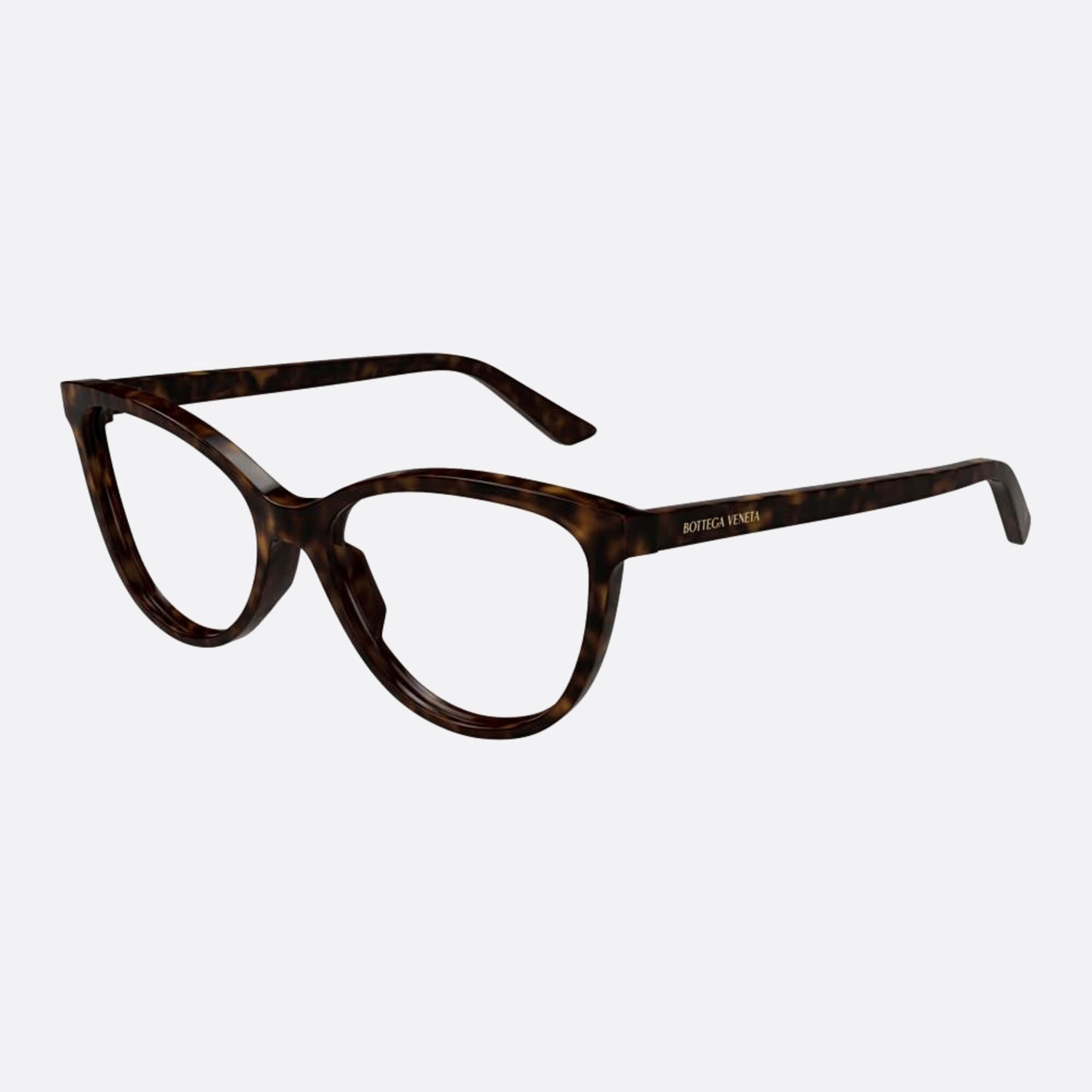 Bottega 53mm Veneta Havana Cat Eye Women Eyeglasses - Side View