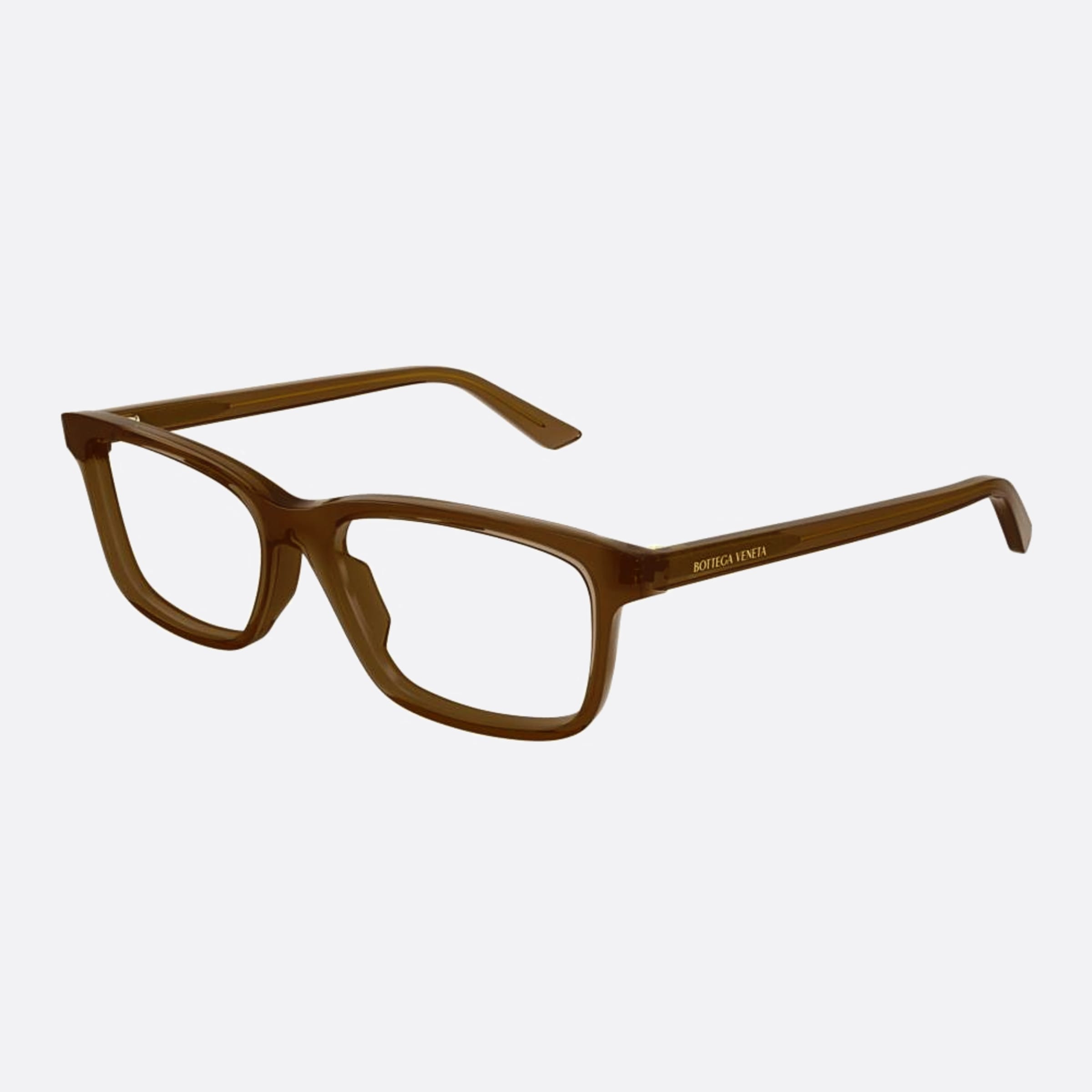 Bottega 57mm Veneta Brown Squared Man Eyeglasses - Side View