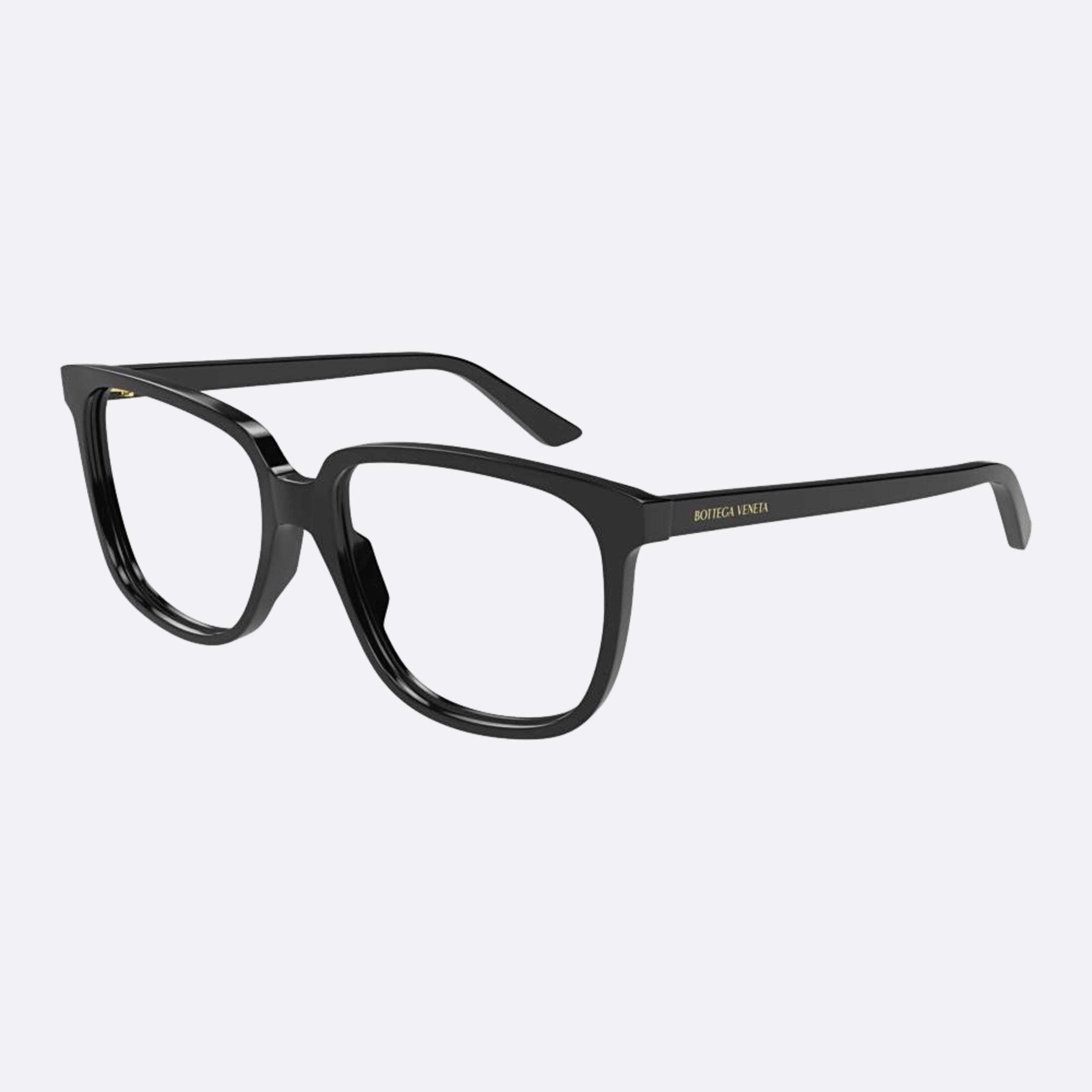 Bottega 56mm Veneta Black Squared Woman Eyeglasses - Side View