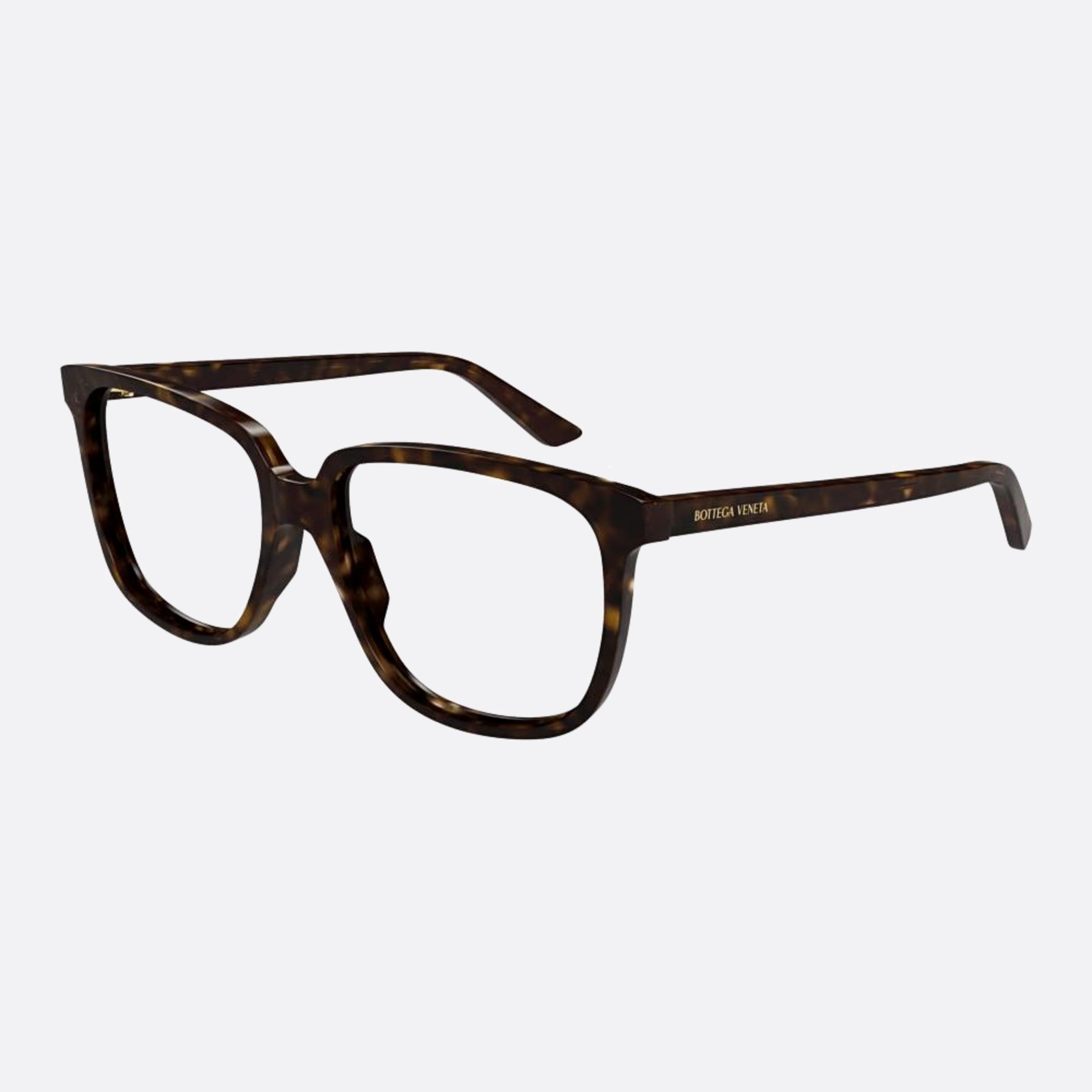 Bottega 56mm Veneta Havana Squared Woman Eyeglasses - Side View
