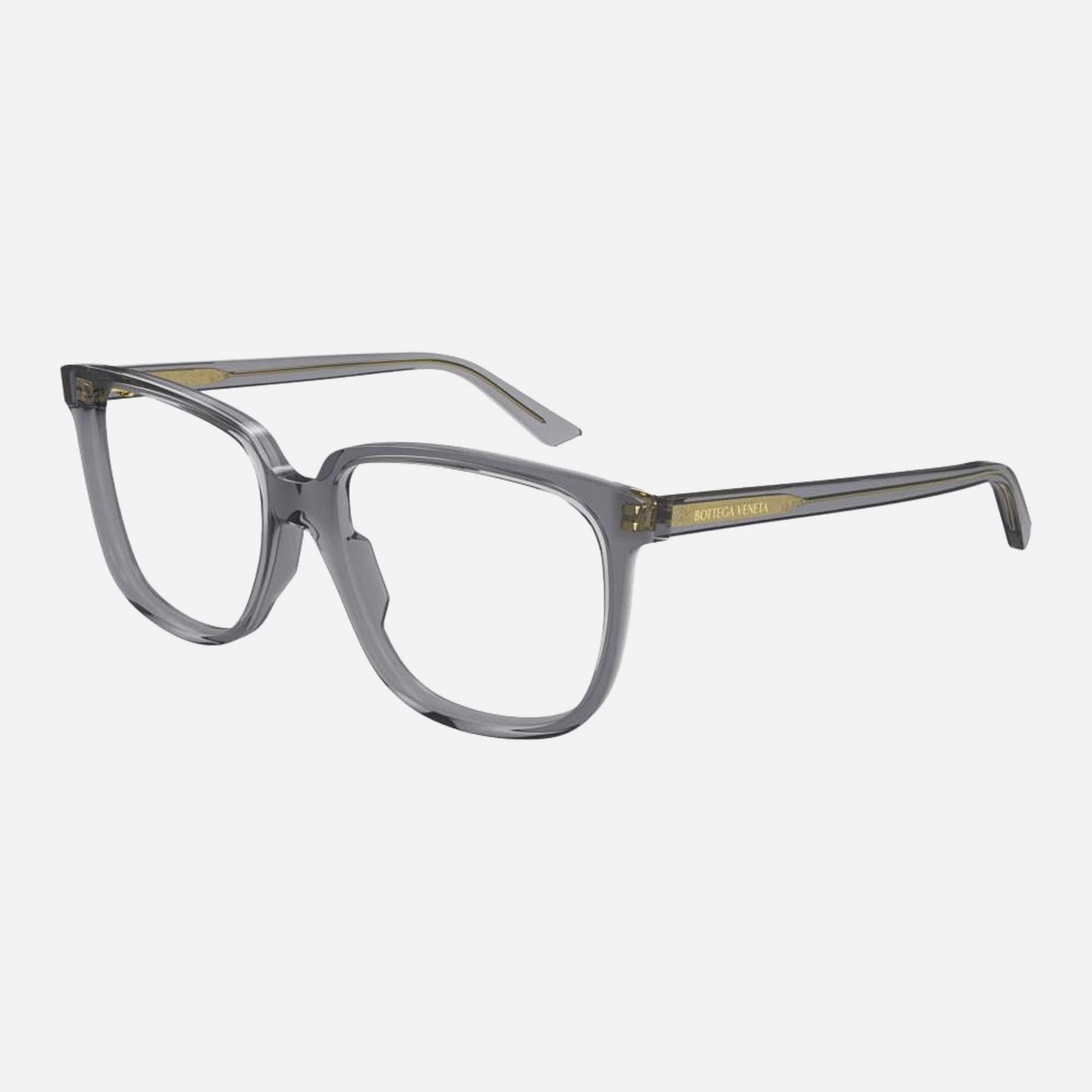 Bottega 56mm Veneta Grey Squared Woman Eyeglasses - Side View