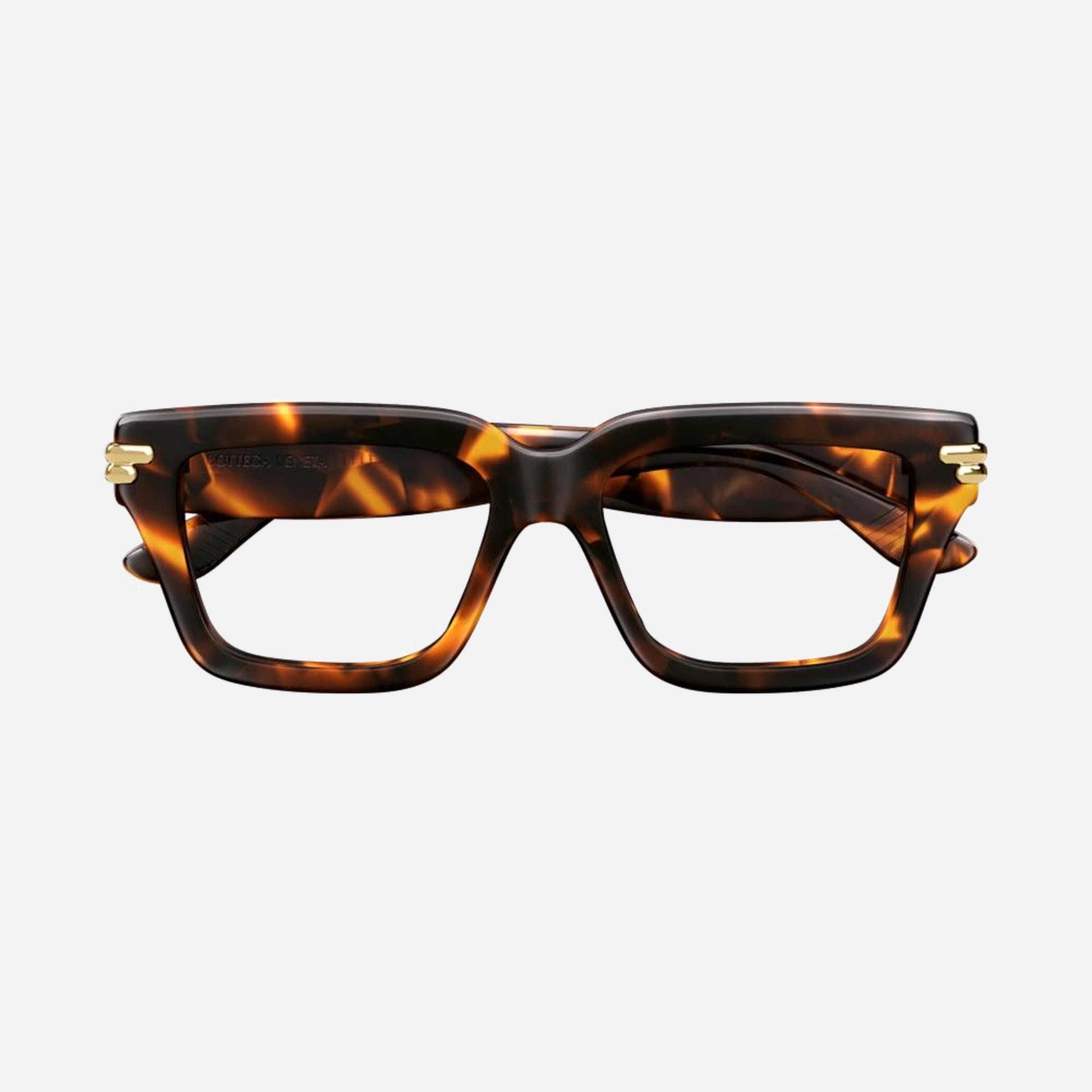 Bottega 53mm Veneta Havana Squared Unisex Eyeglasses - Main View