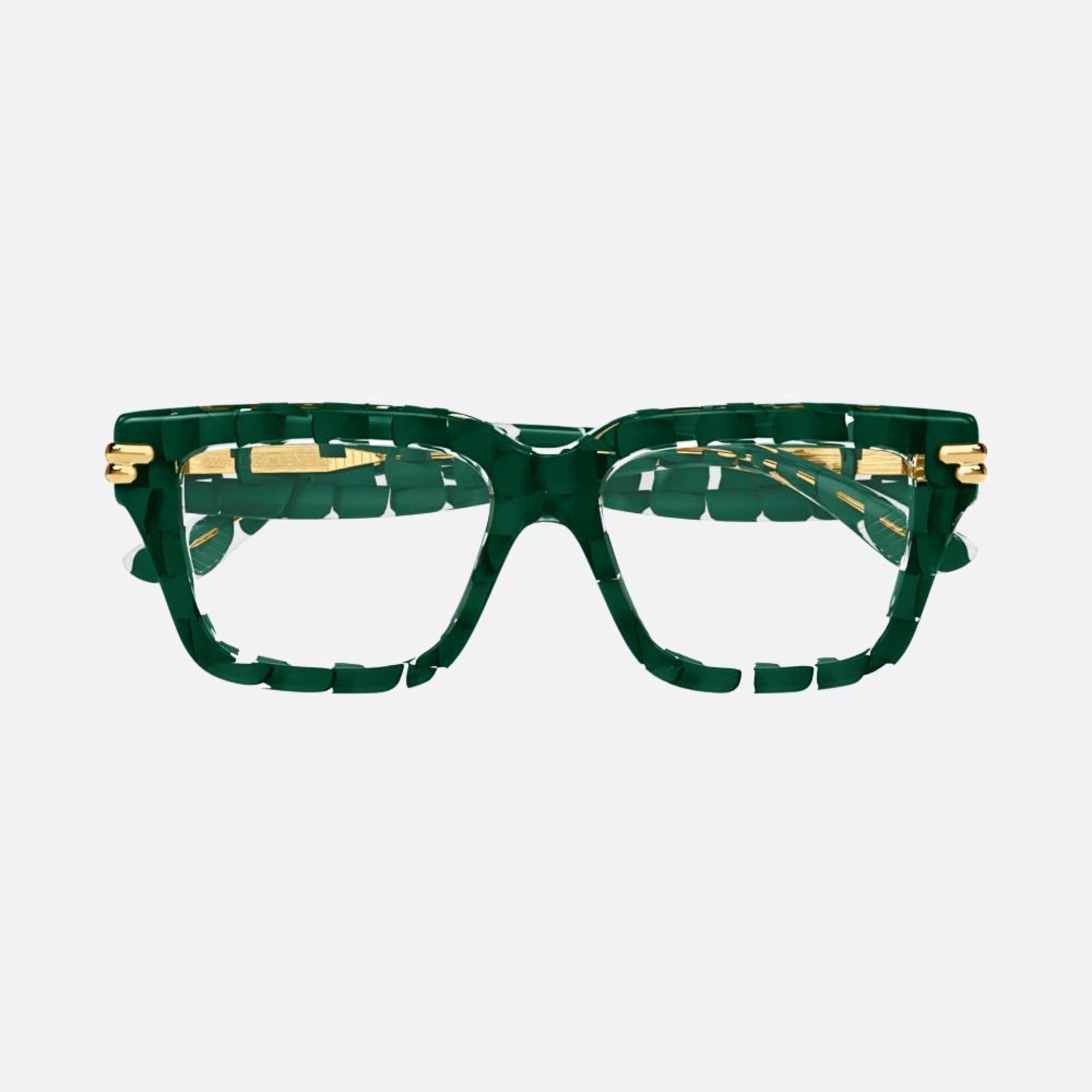 Bottega 53mm Veneta Trgn Green Squared Unisex Eyeglasses - Main View