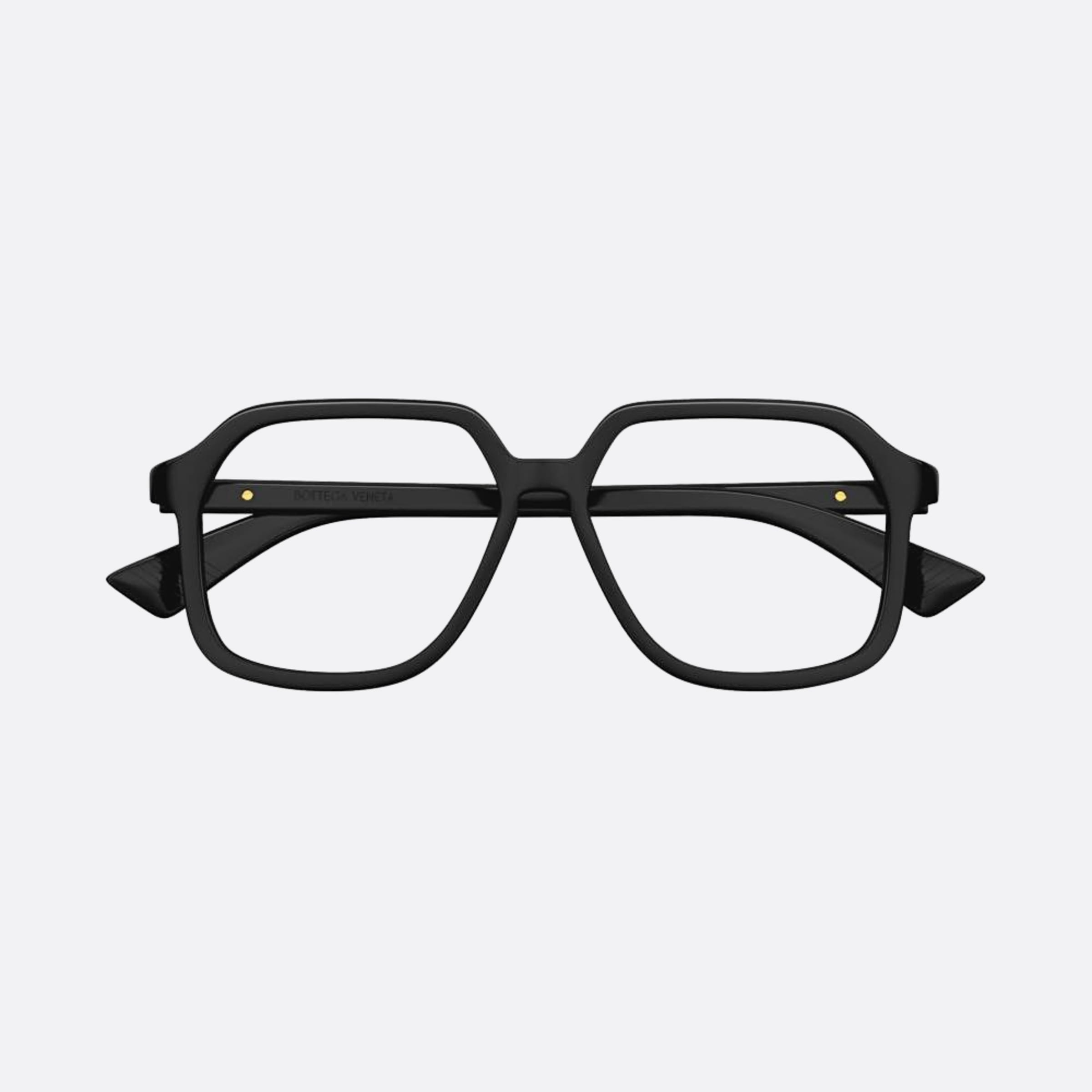 Bottega 55mm Veneta Black Squared Unisex Eyeglasses - Main View