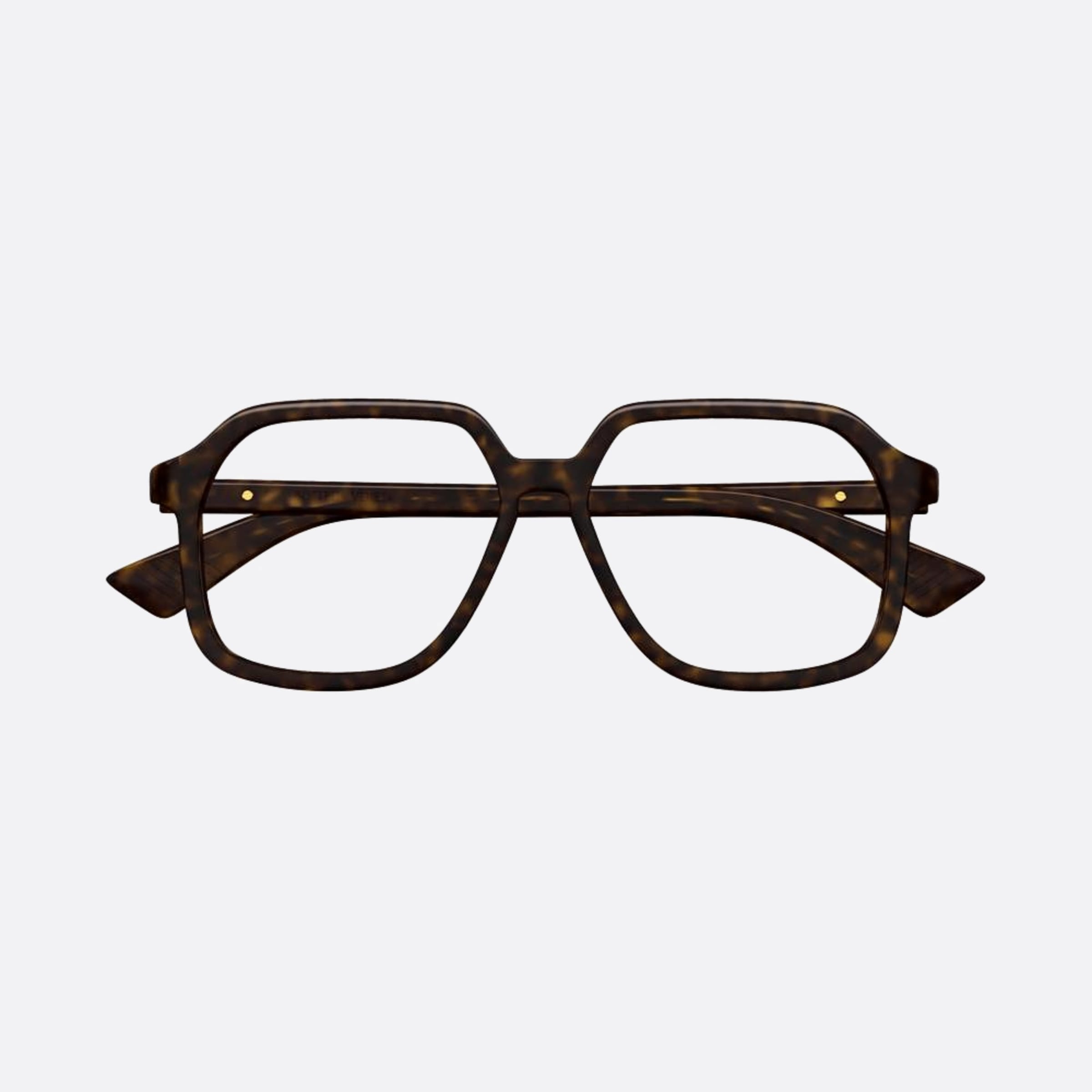 Bottega 55mm Veneta Havana Squared Unisex Eyeglasses - Main View