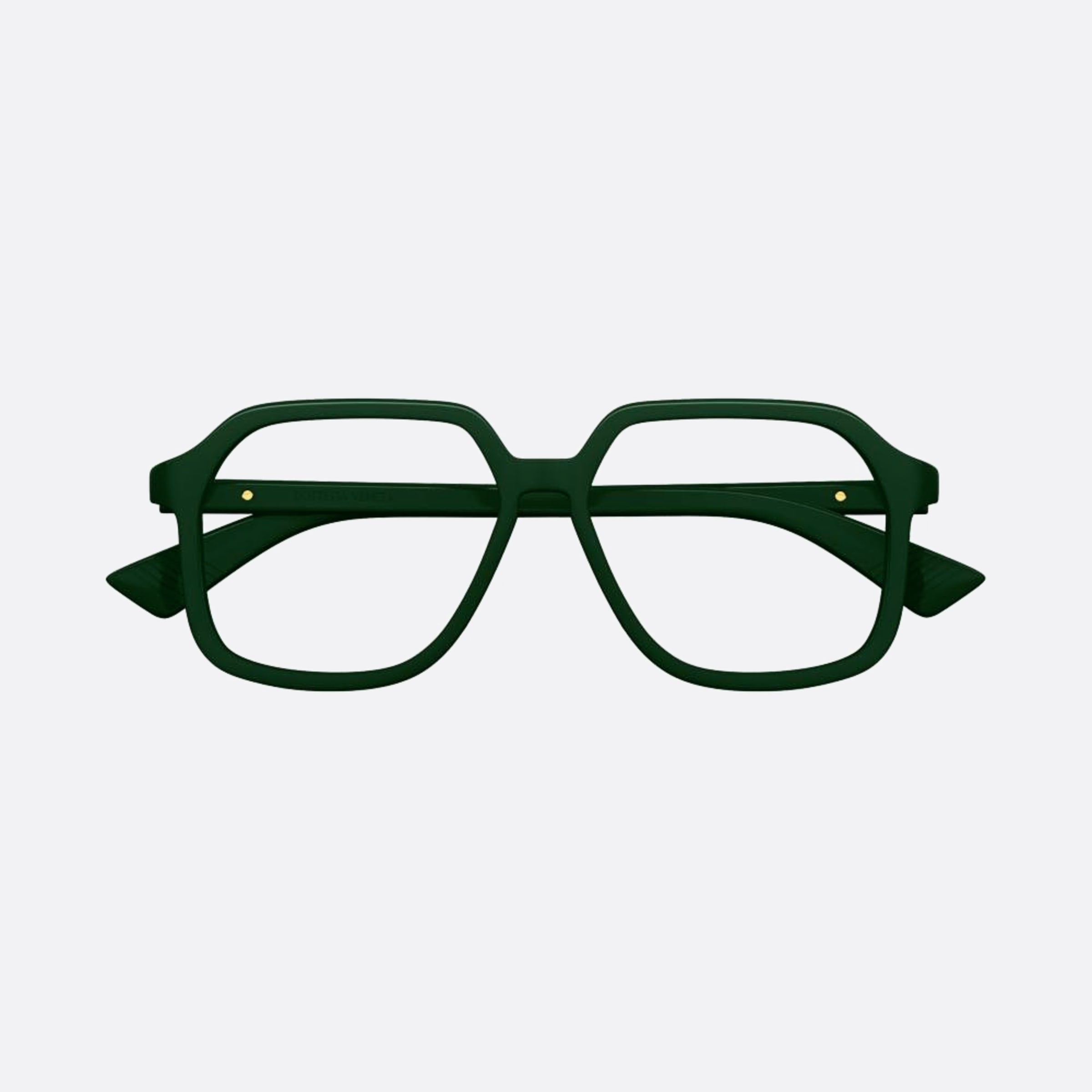 Bottega 55mm Veneta Green Squared Unisex Eyeglasses - Main View
