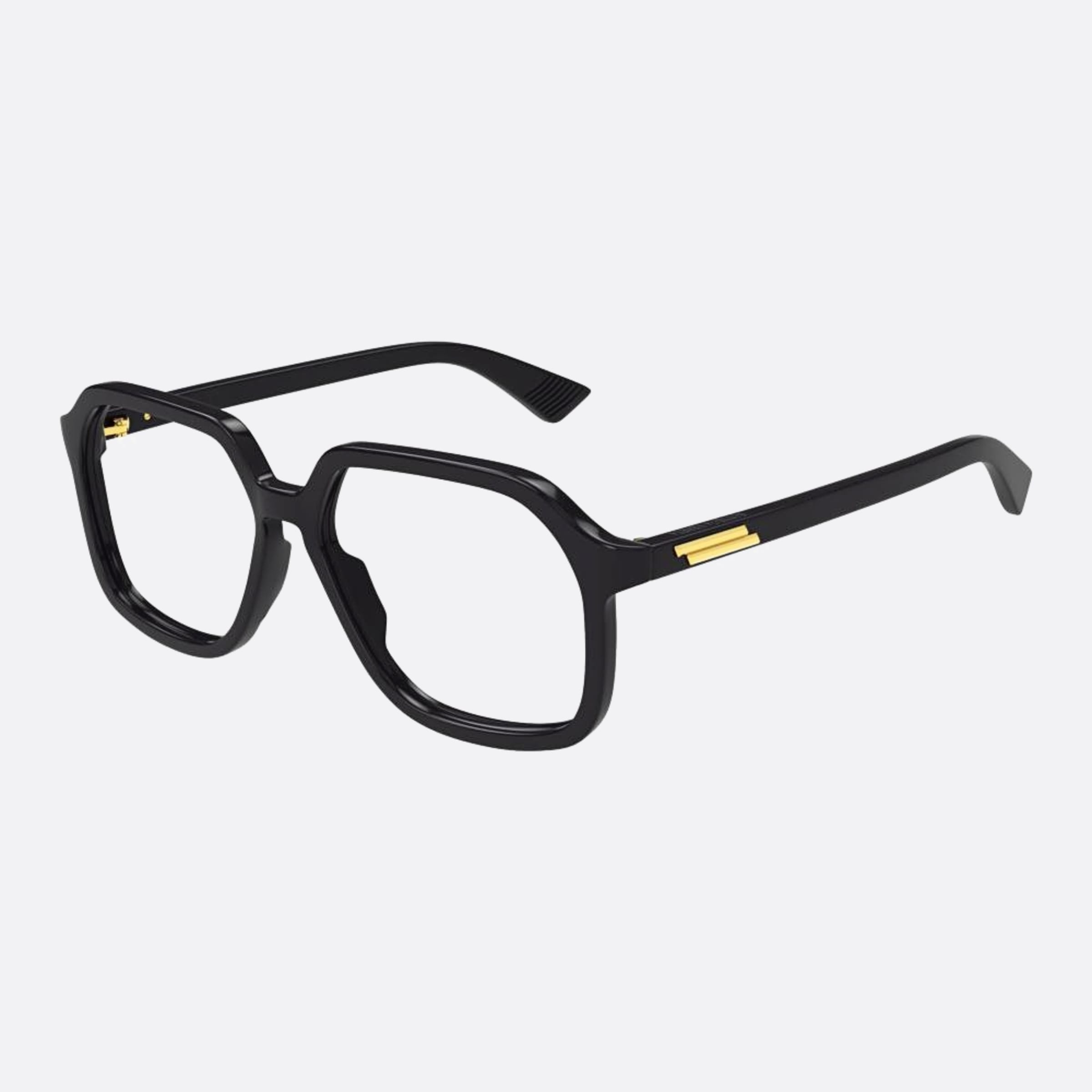 Bottega 55mm Veneta Violet Squared Unisex Eyeglasses - Side View