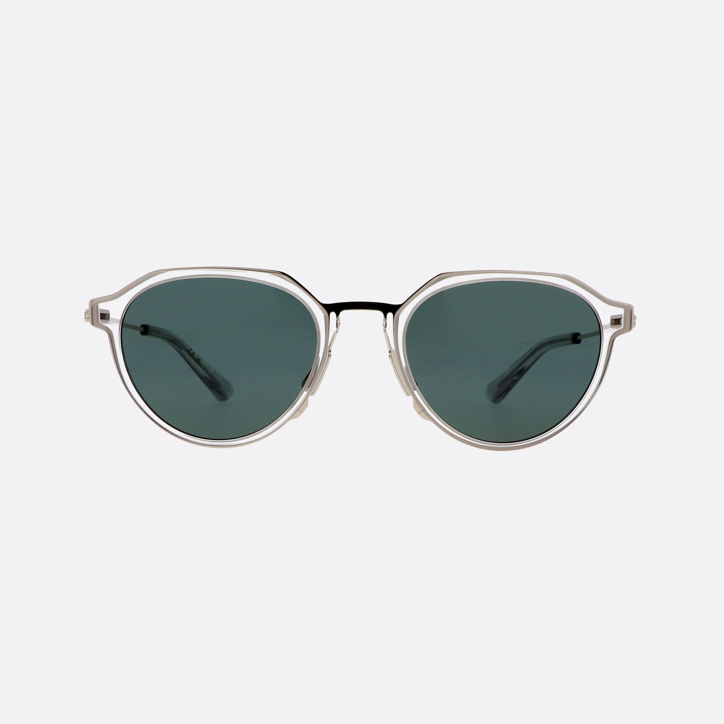 Bottega 50mm Veneta Grey Pantos Unisex Sunglasses - Side View