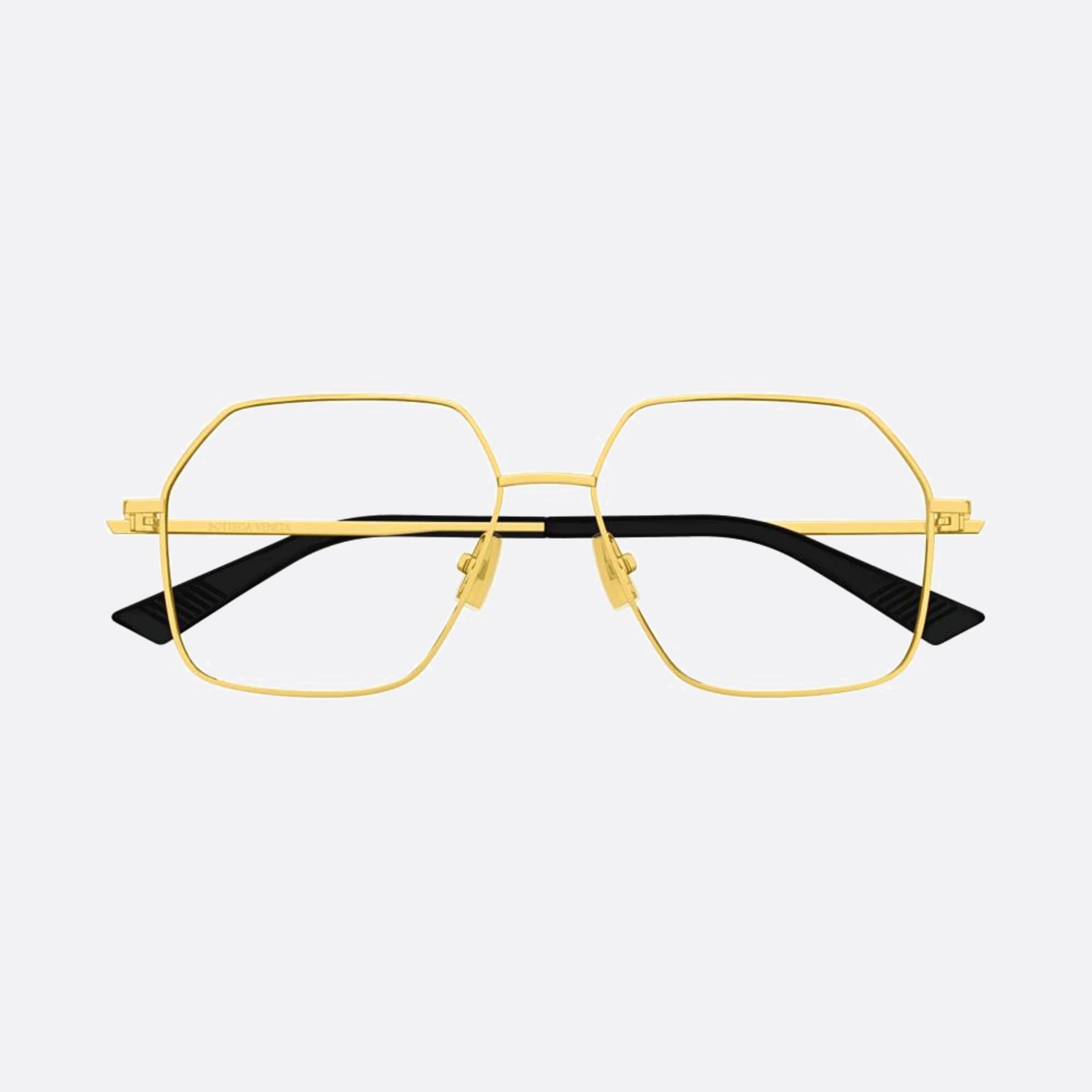 Bottega 55mm Veneta Gdbk Gold Geometric Woman Eyeglasses - Main View