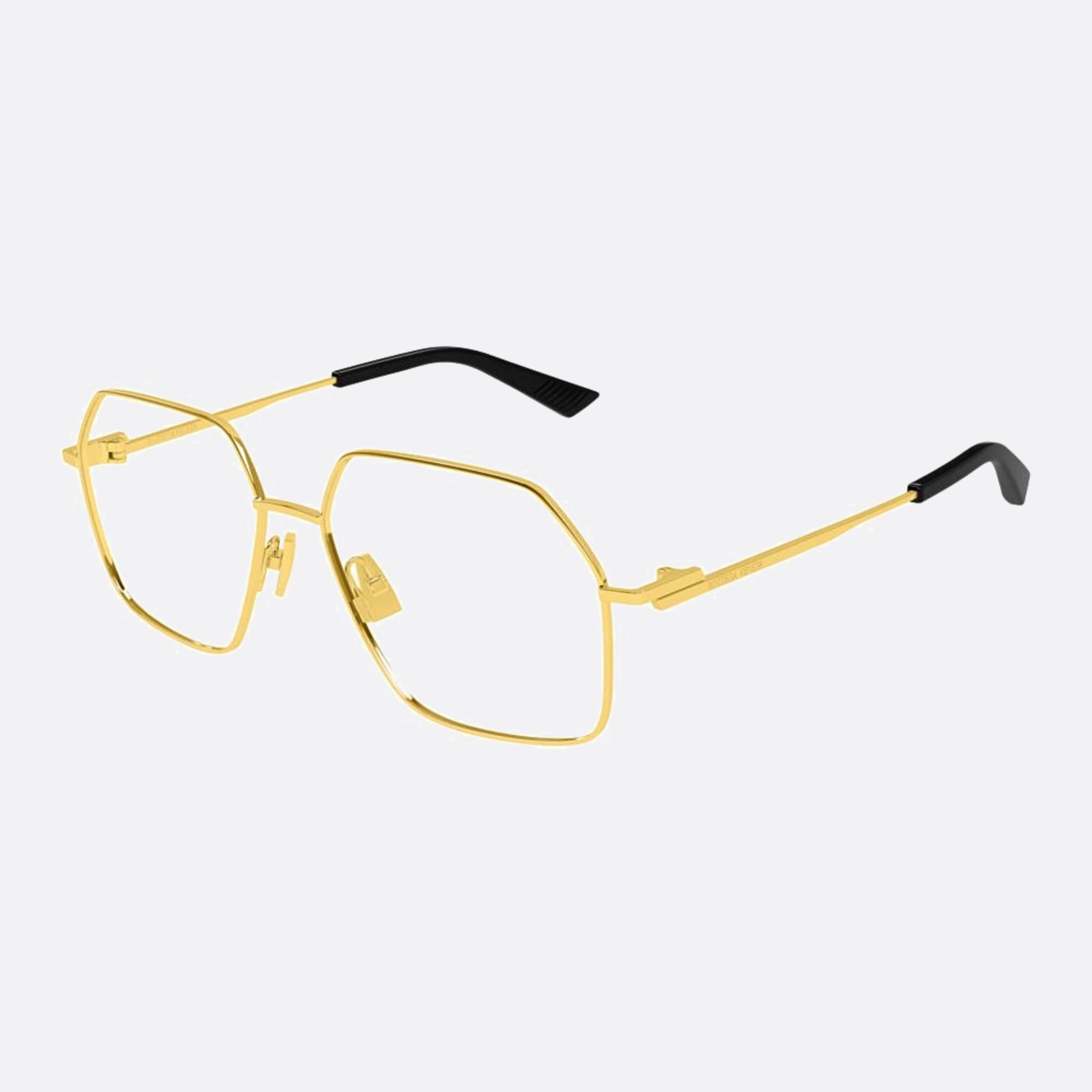 Bottega 55mm Veneta Gdbk Gold Geometric Woman Eyeglasses - Side View