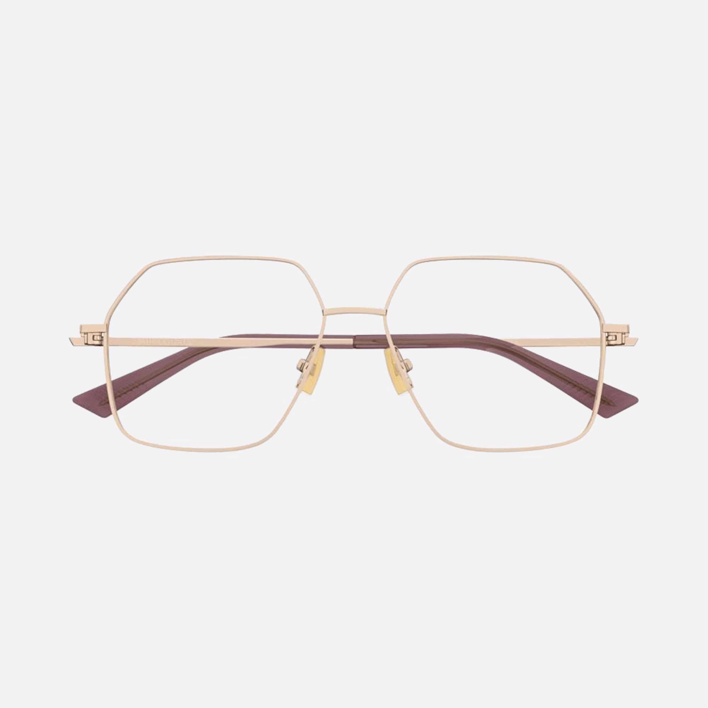 Bottega 55mm Veneta Rgd Rose Gold Geometric Woman Eyeglasses - Main View