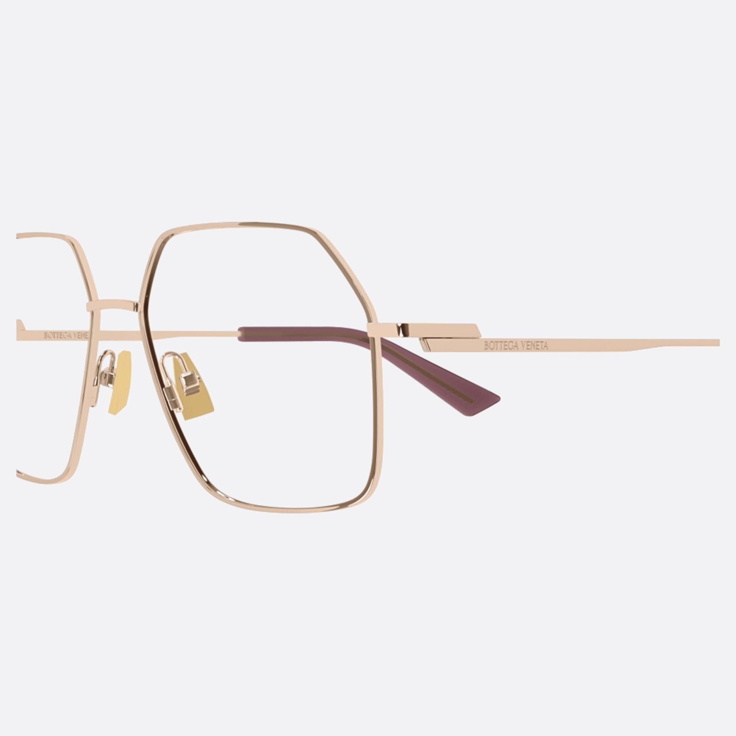 Bottega 55mm Veneta Rgd Rose Gold Geometric Woman Eyeglasses - Detail View
