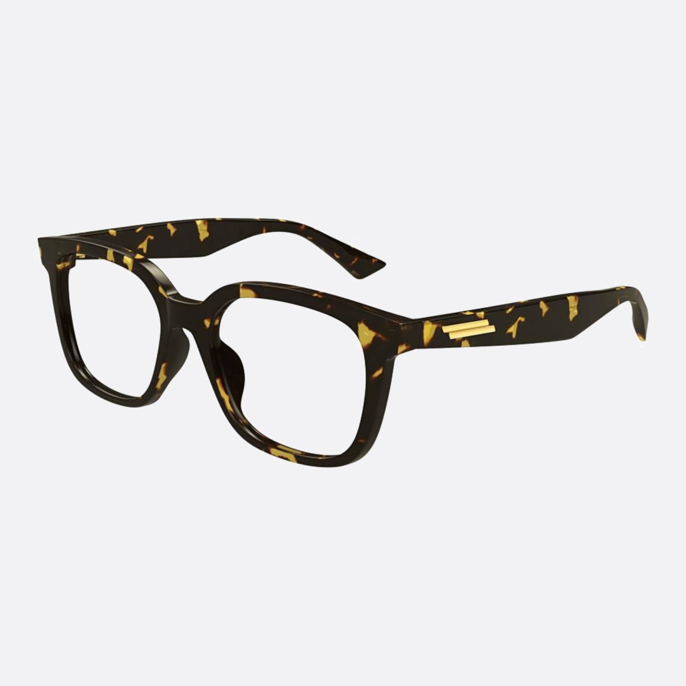 Bottega 52mm Veneta Havana Squared Unisex Eyeglasses - Side View