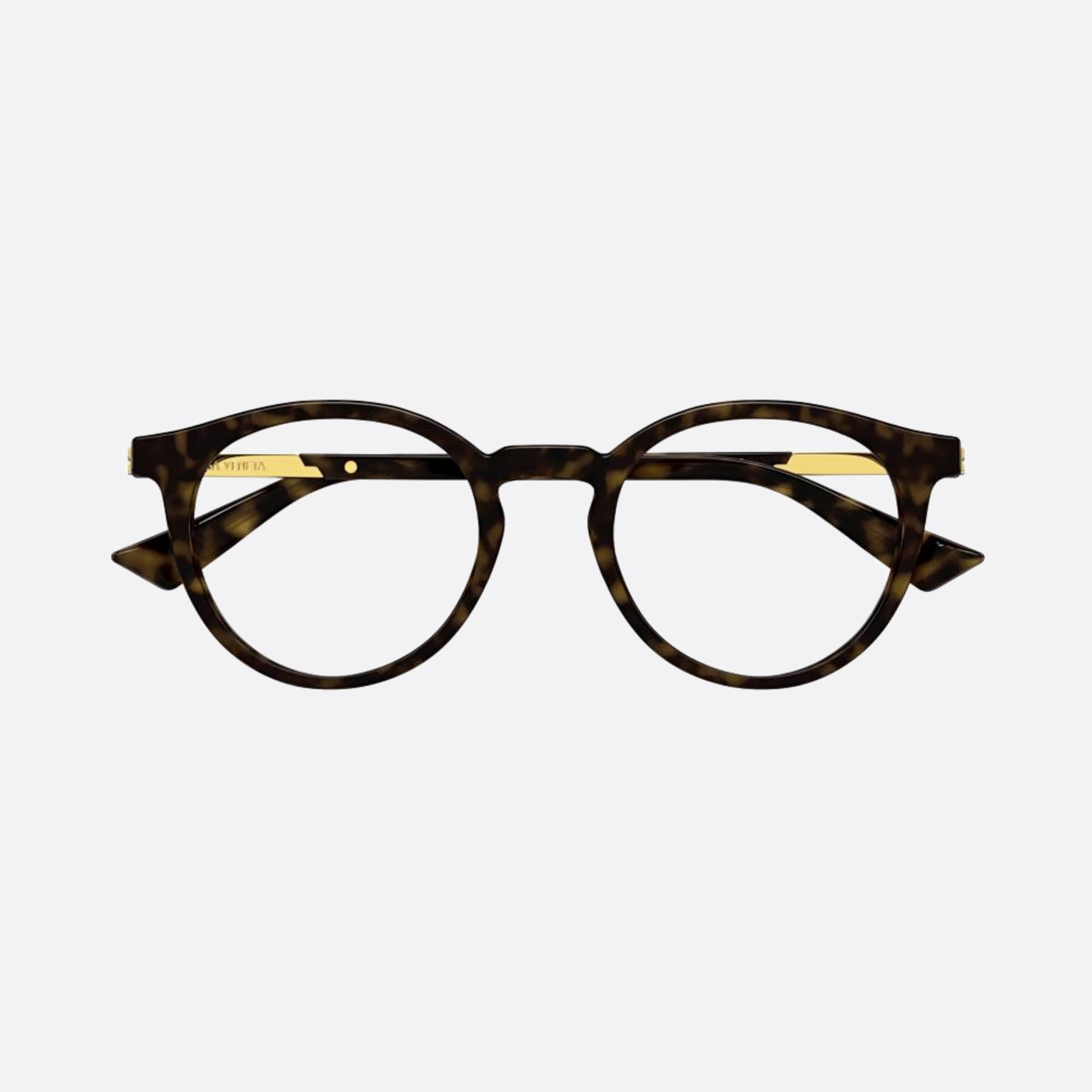 Bottega 50mm Veneta Havana Round Unisex Eyeglasses - Main View