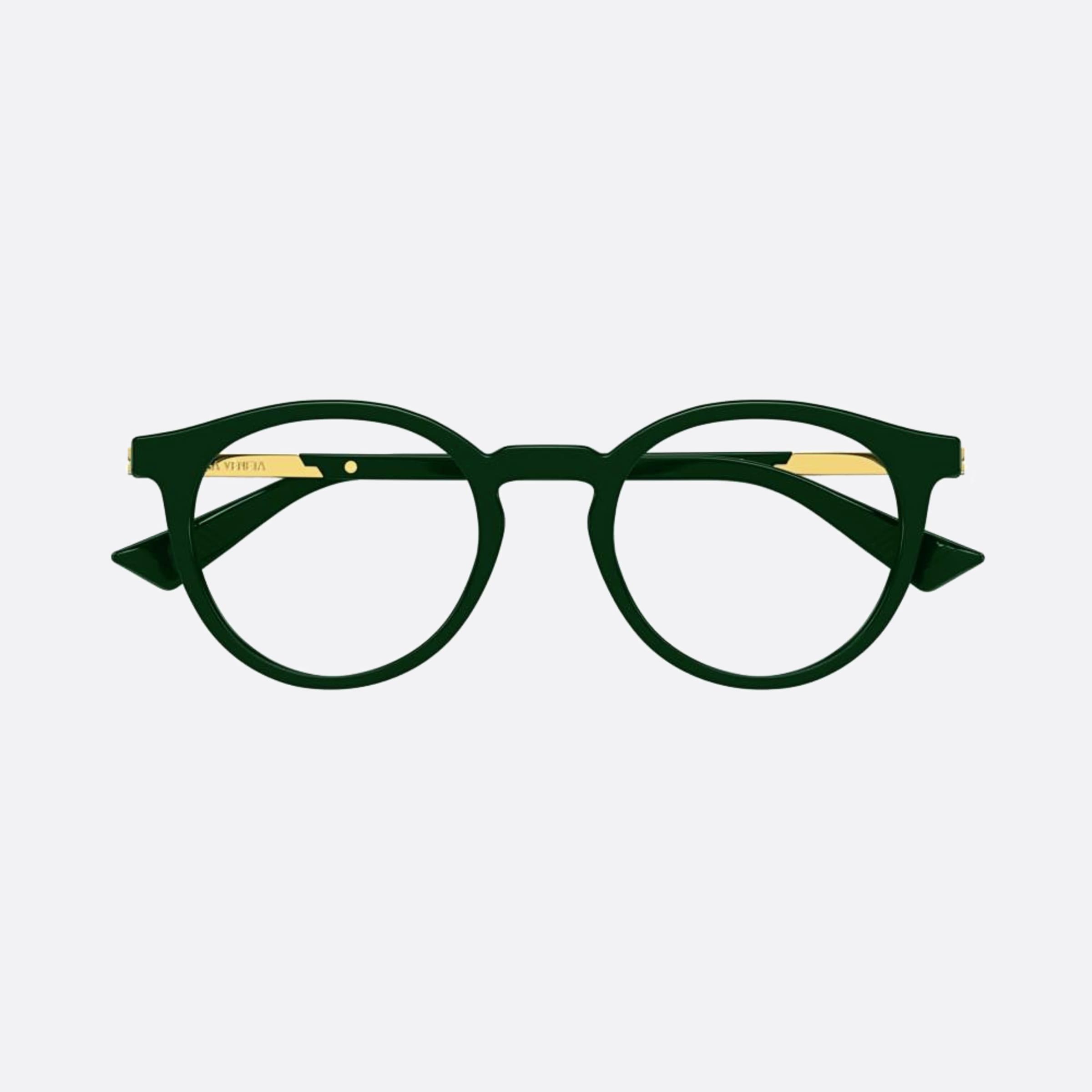 Bottega 50mm Veneta Green Round Unisex Eyeglasses - Main View