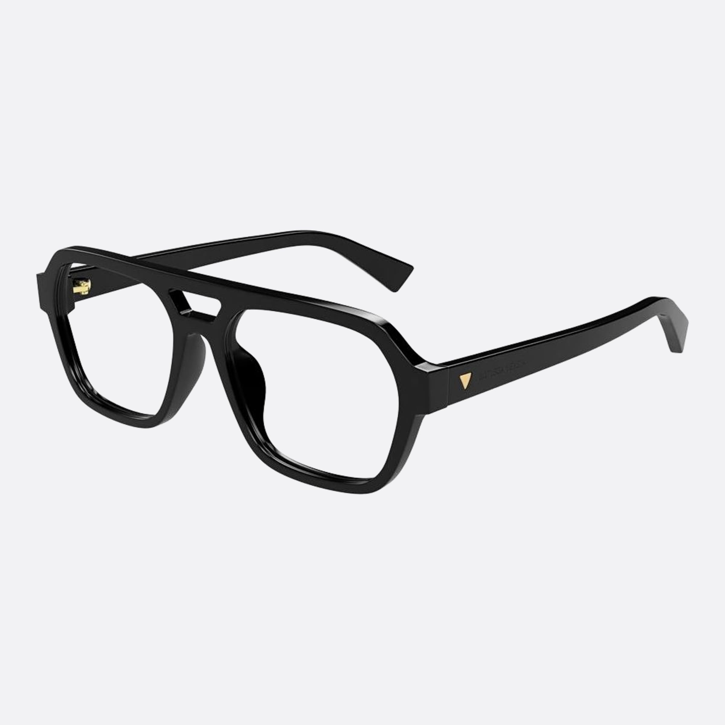 Bottega 55mm Veneta Black Pilot Men Eyeglasses - Side View