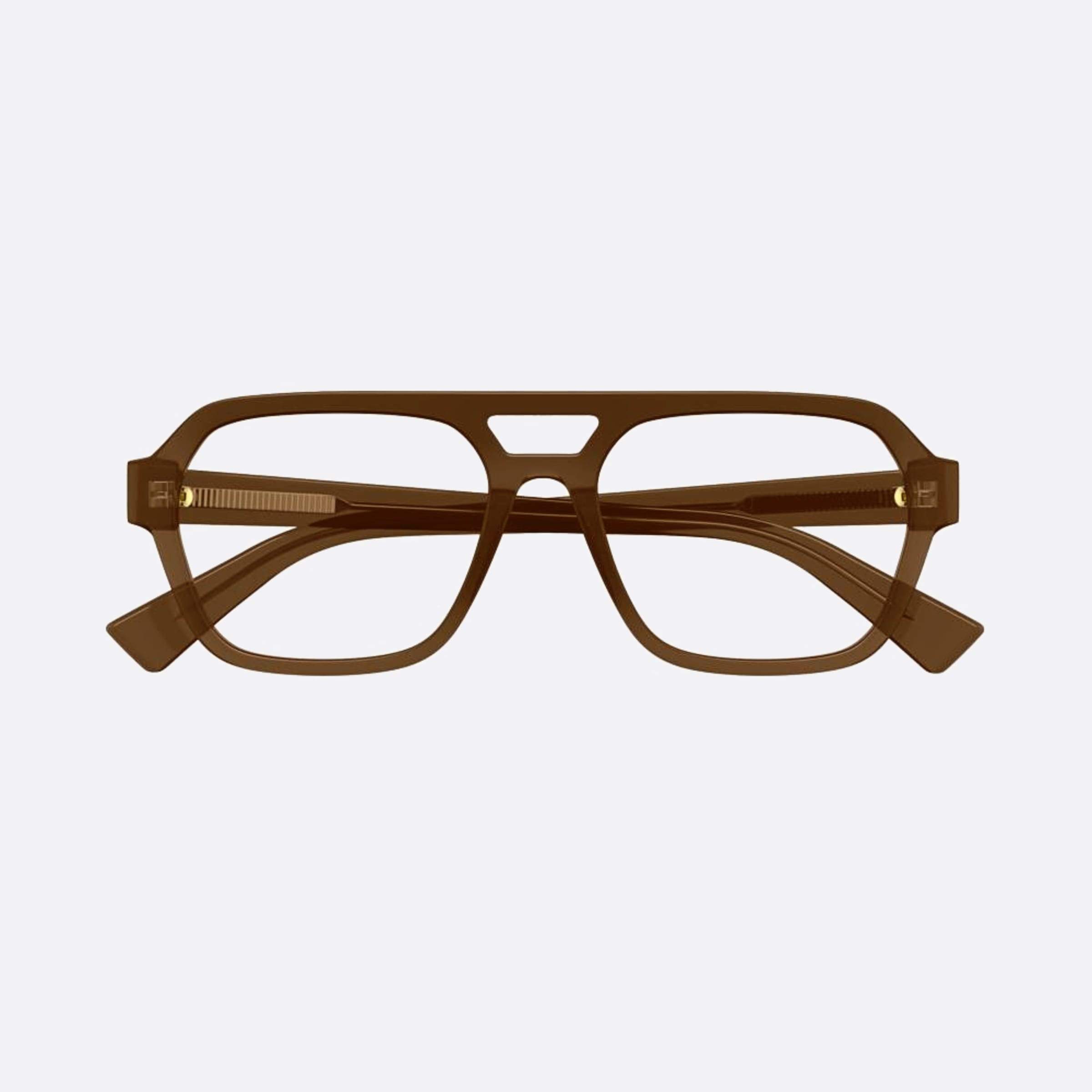 Bottega 55mm Veneta Brown Pilot Men Eyeglasses - Main View
