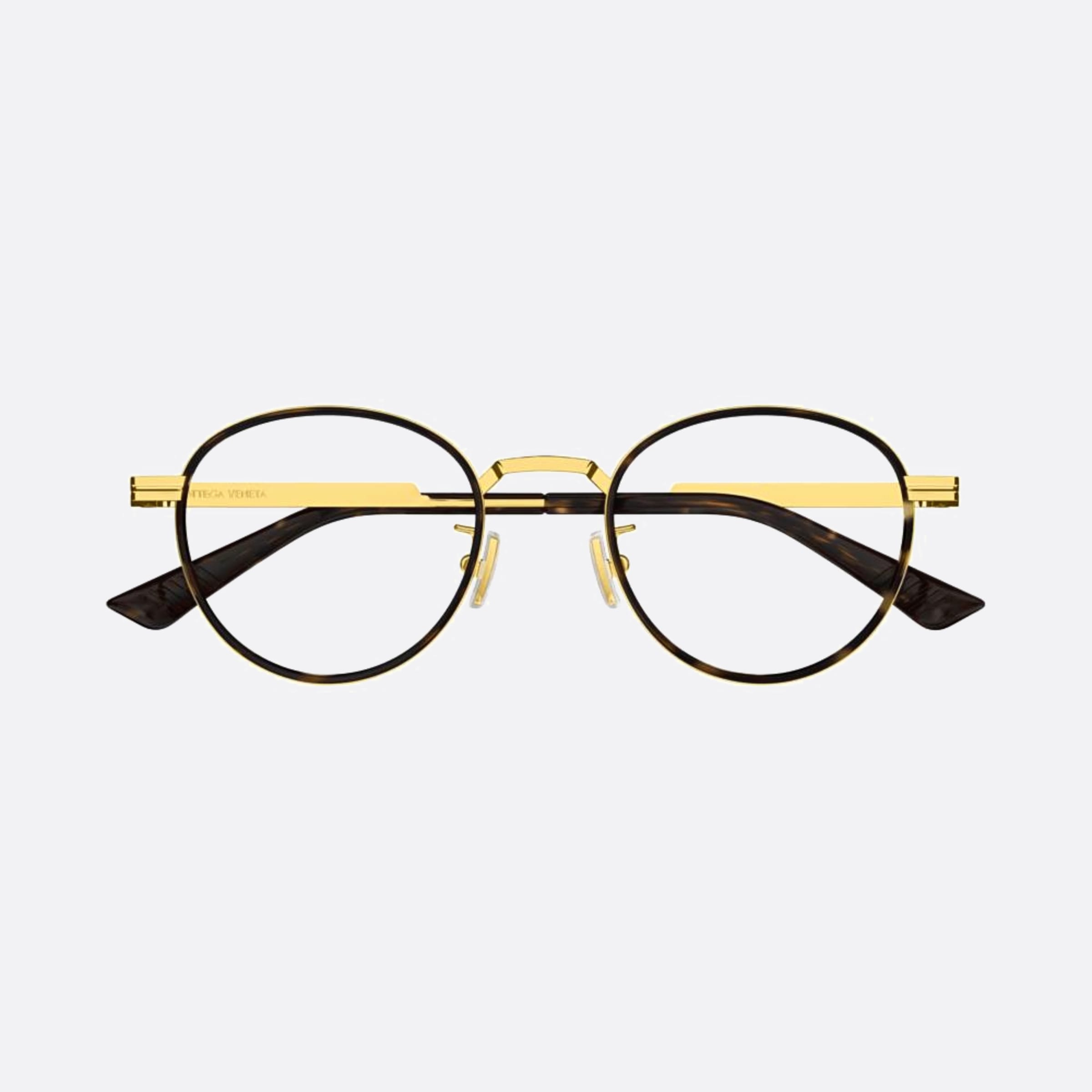 Bottega 48mm Veneta Brown Round Unisex Eyeglasses - Main View