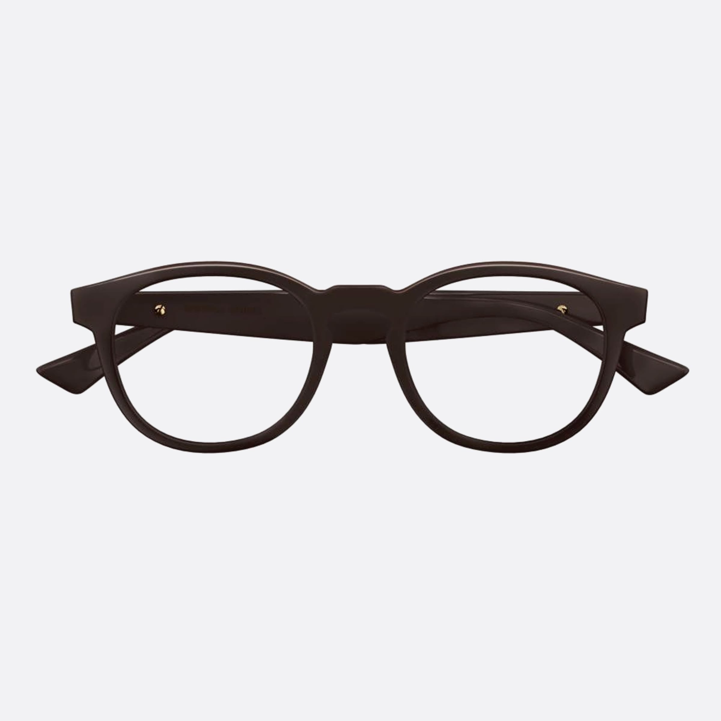 Bottega 50mm Veneta Brown Round Unisex Eyeglasses - Main View