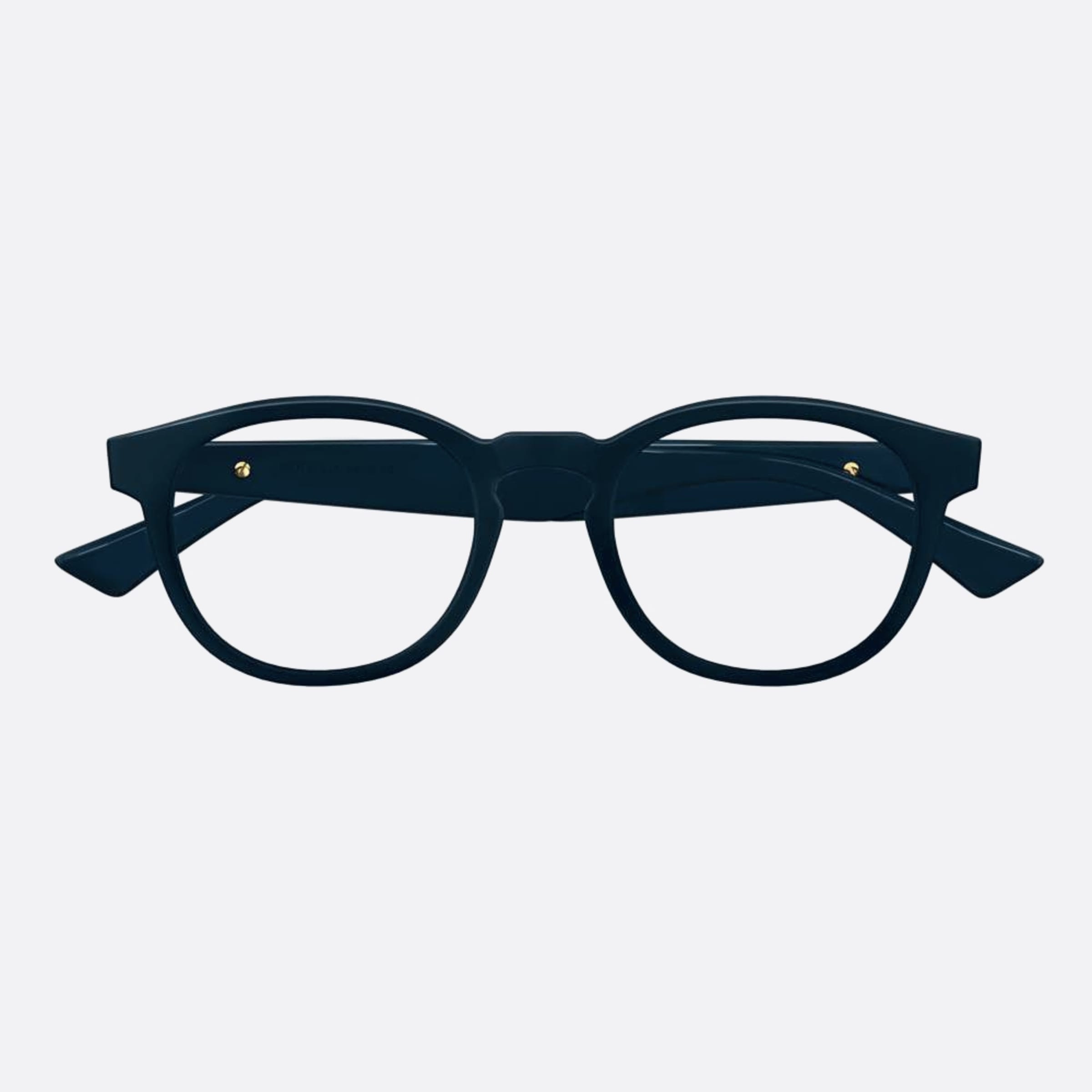 Bottega 50mm Veneta Blue Round Unisex Eyeglasses - Main View